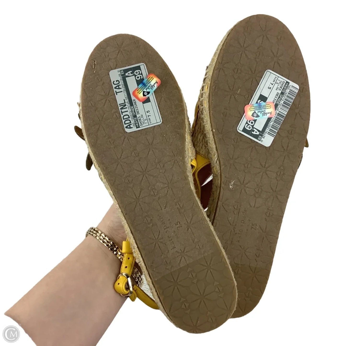 Shoes Designer By Kate Spade In Yellow, Size: 7.5