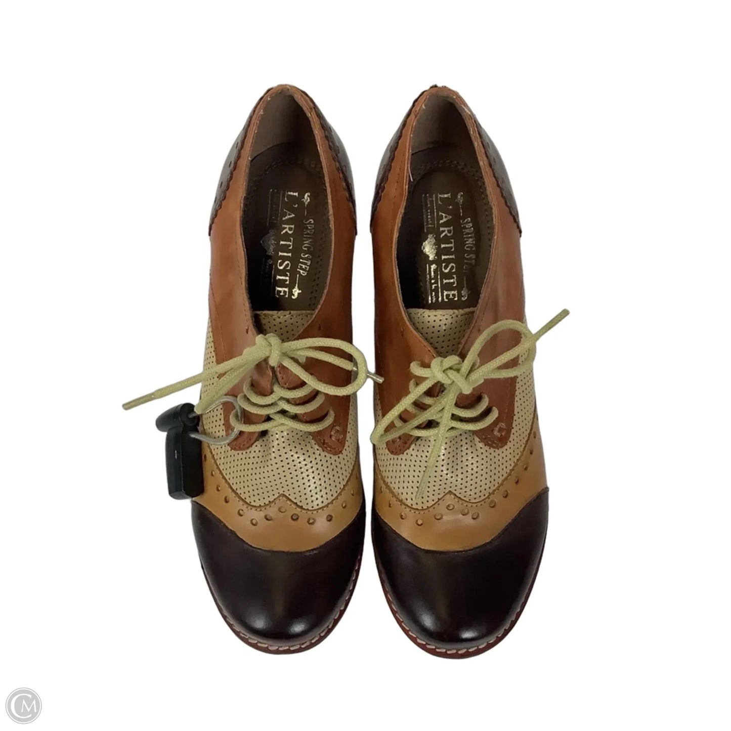 Shoes Heels Block By Spring Step In Brown, Size: 7.5