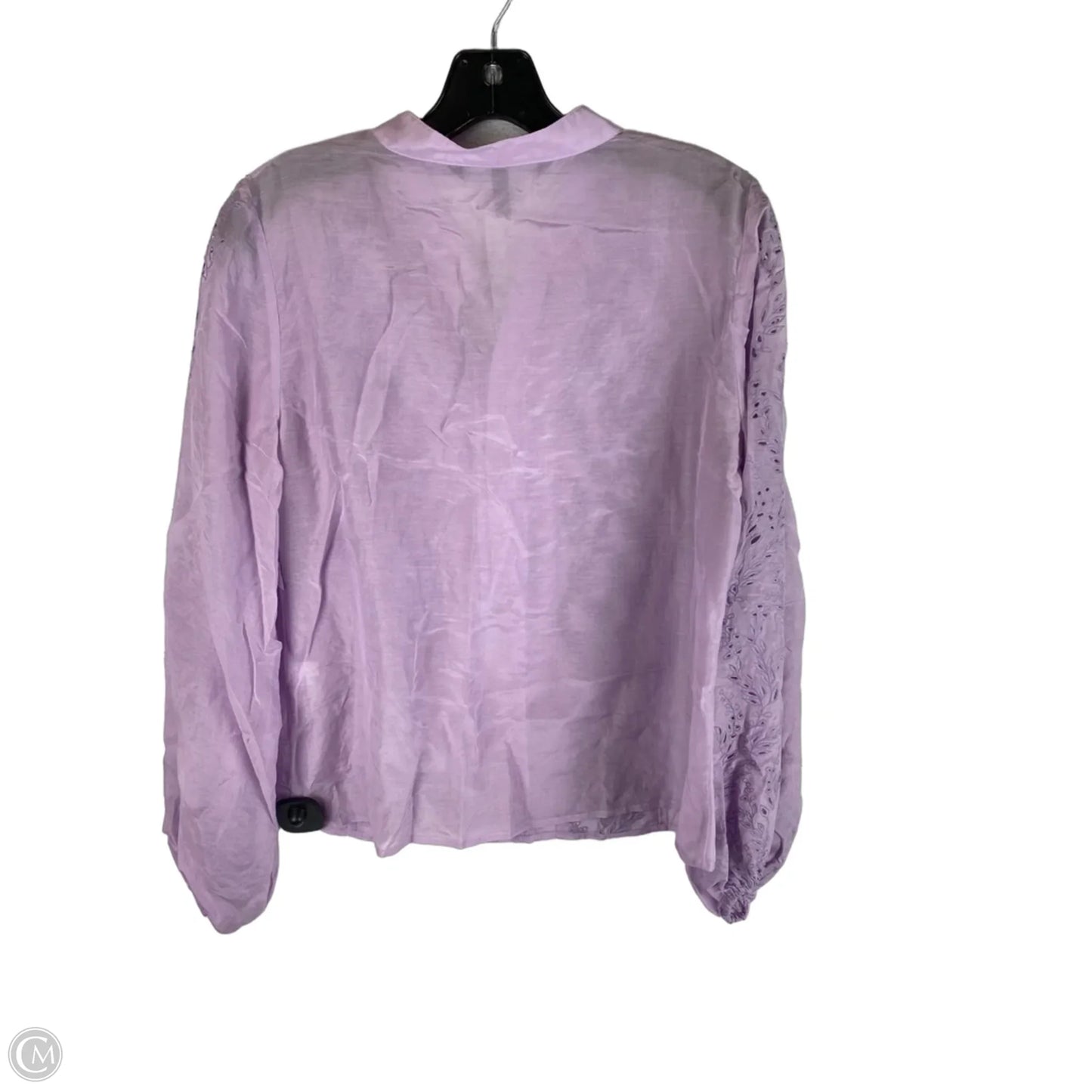 Top Long Sleeve By White House Black Market In Purple, Size: S