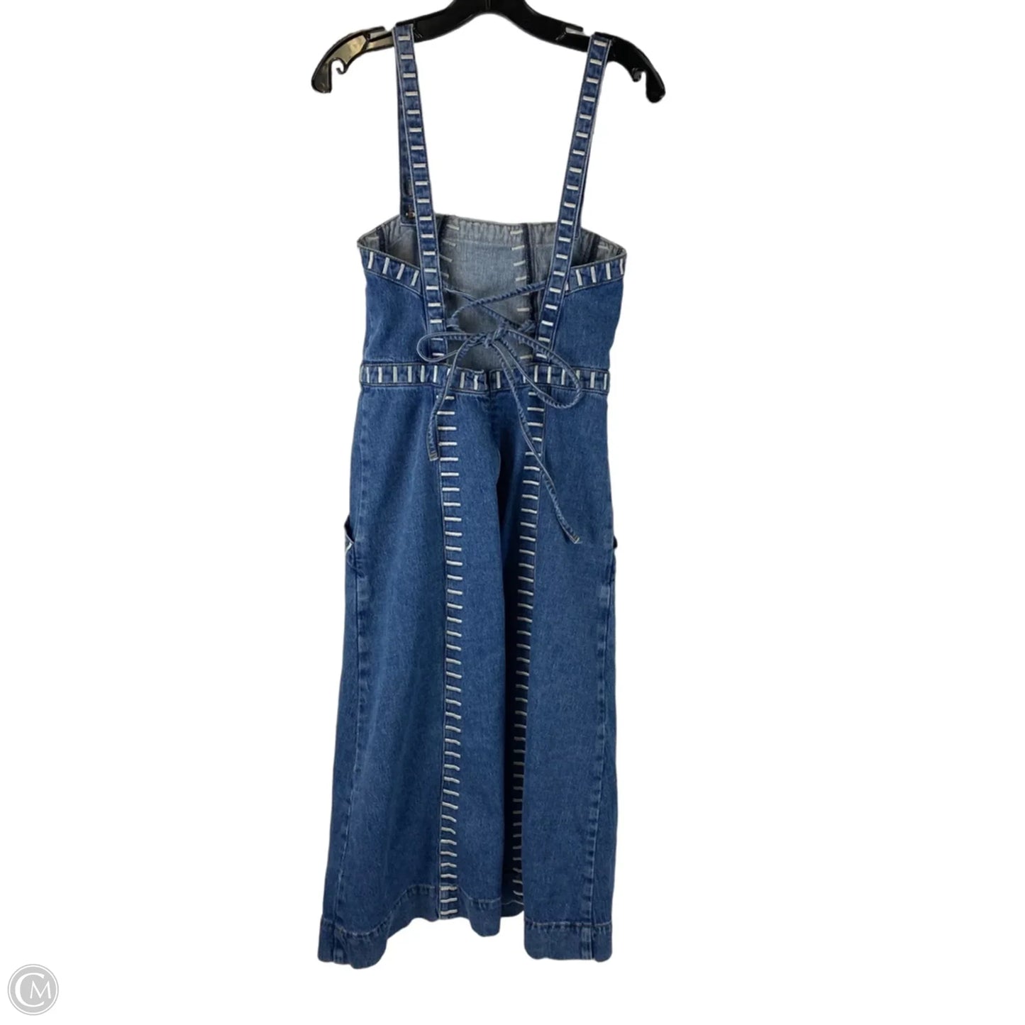 Dress Casual Midi By Cmc In Blue Denim, Size: 4