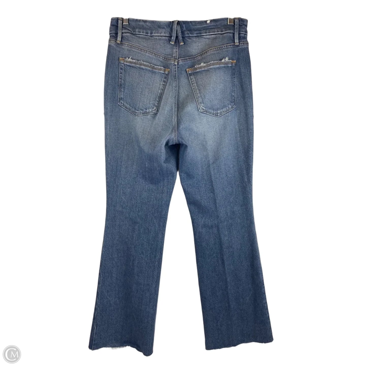 Jeans Straight By Good American In Blue Denim, Size: 8