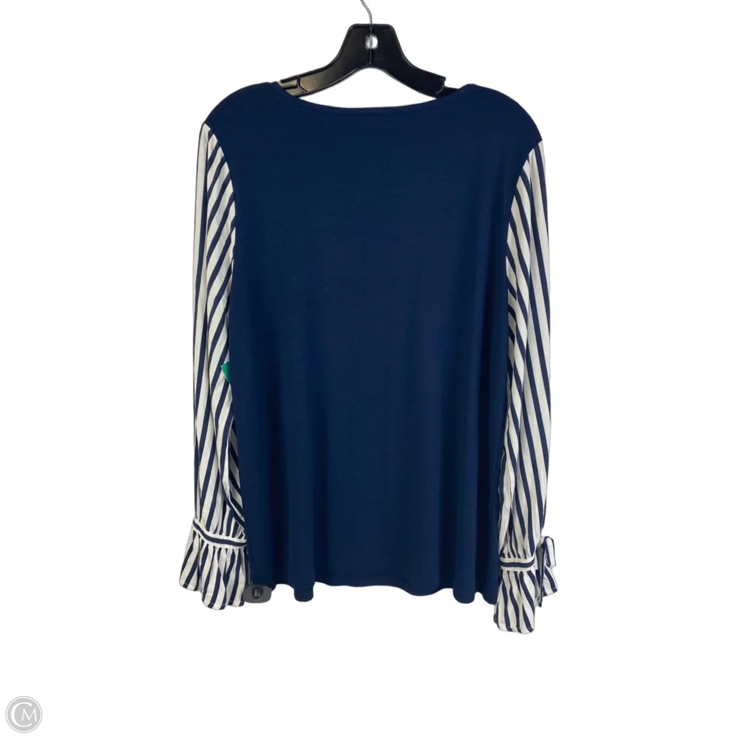 Top Long Sleeve By Crown And Ivy In Striped Pattern, Size: L