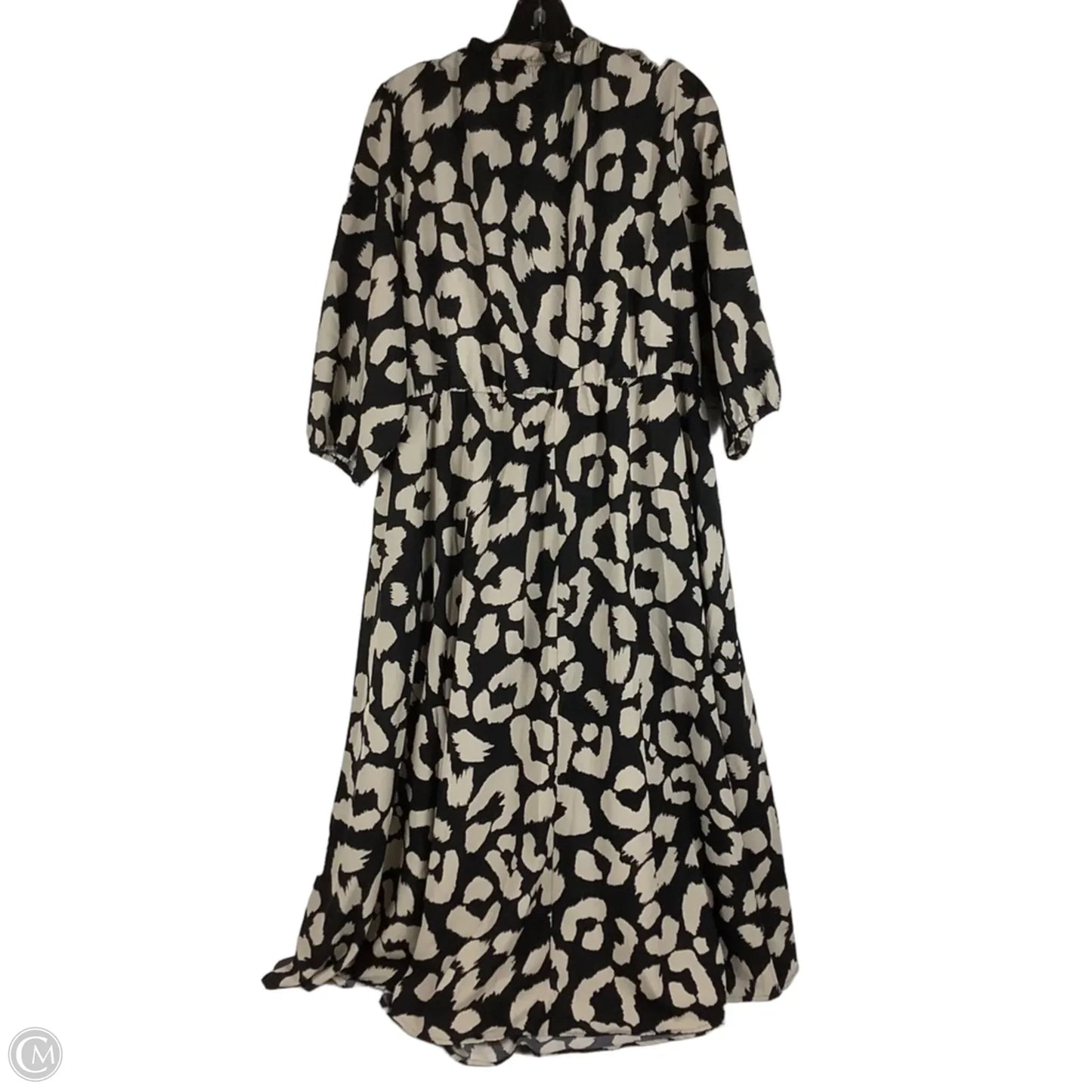 Dress Casual Midi By Clothes Mentor In Black & Tan, Size: 22/24