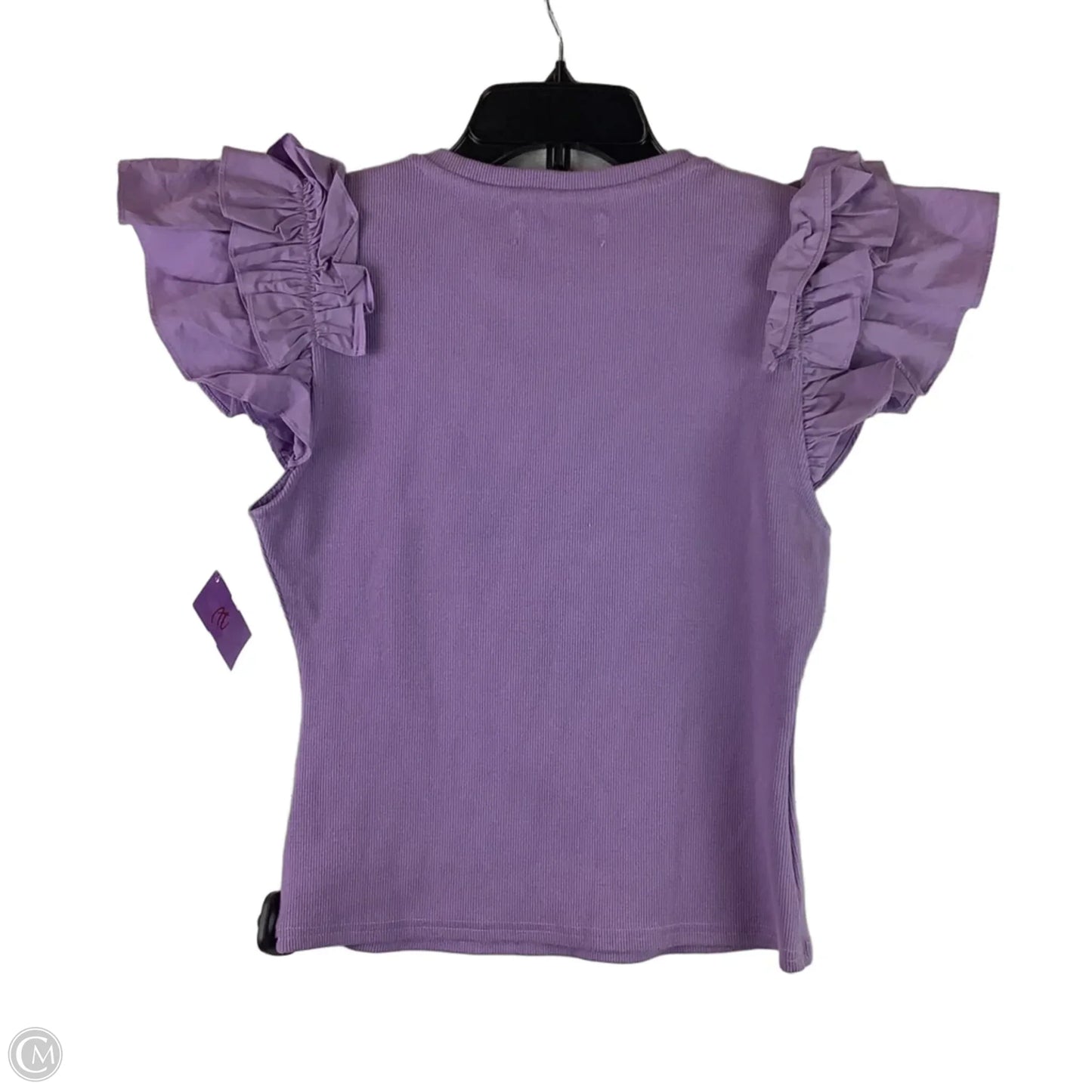 Top Short Sleeve By Anthropologie In Purple, Size: Xs