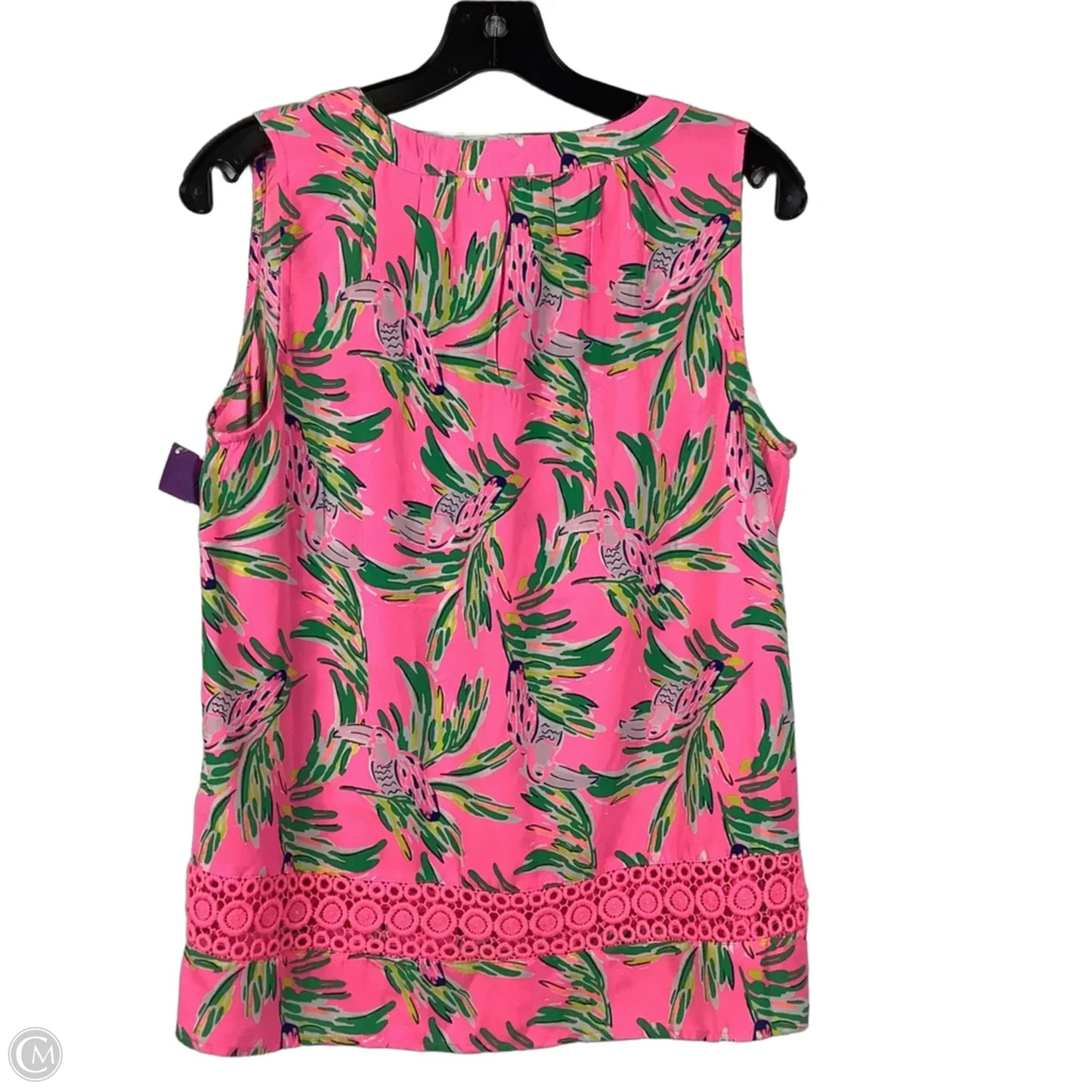 Top Sleeveless By Crown And Ivy In Tropical Print, Size: M