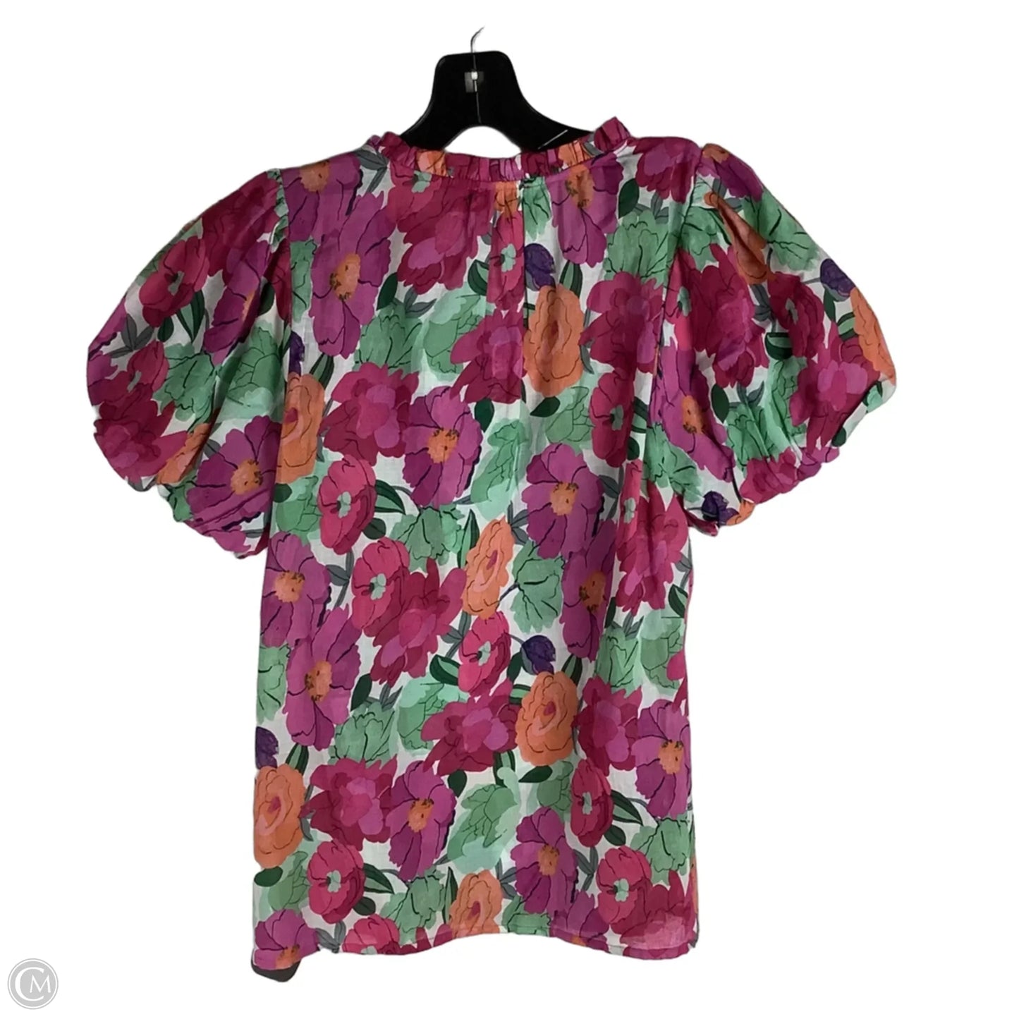 Top Short Sleeve By Gigio In Floral Print, Size: S