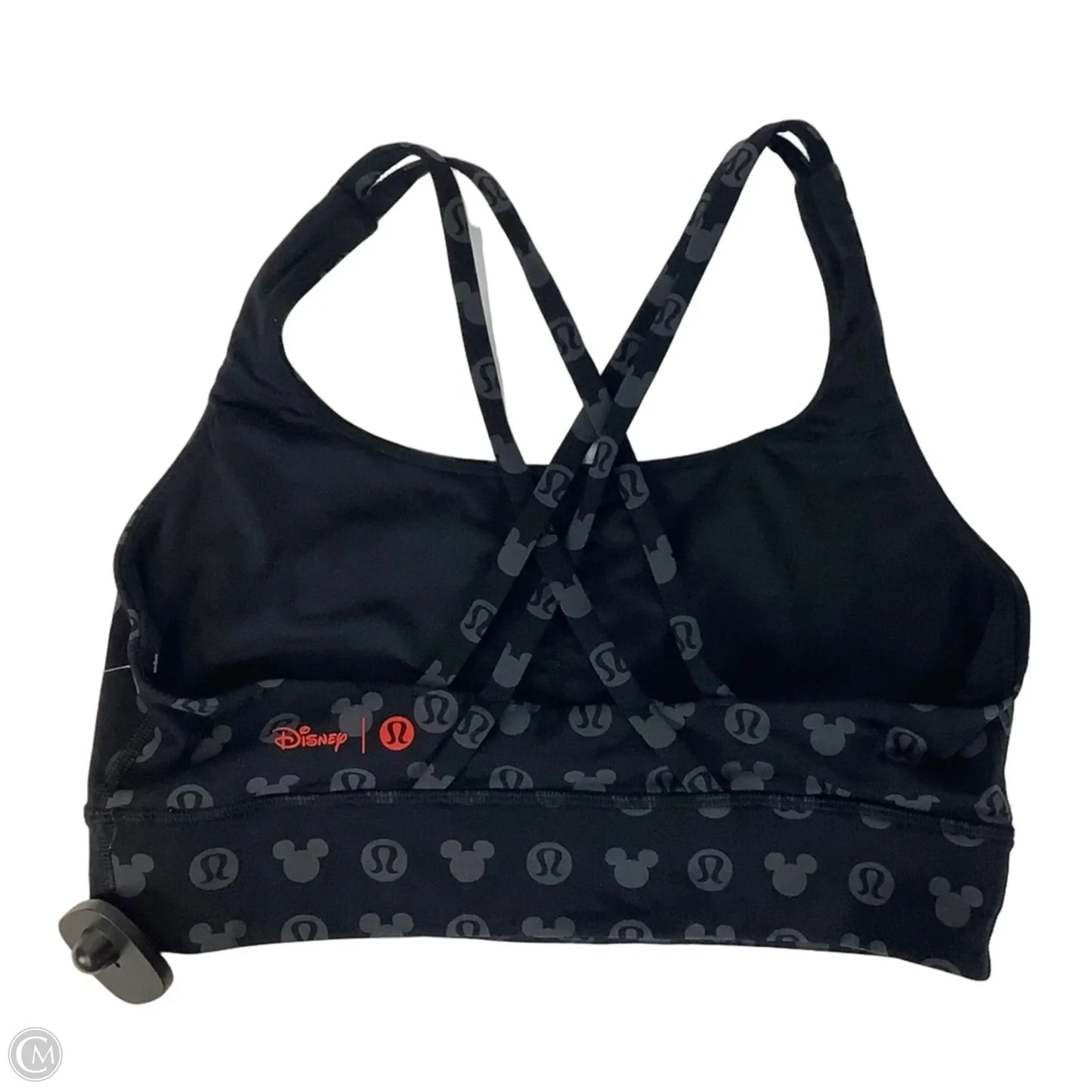 Athletic Bra By Lululemon In Black & Grey, Size: 10