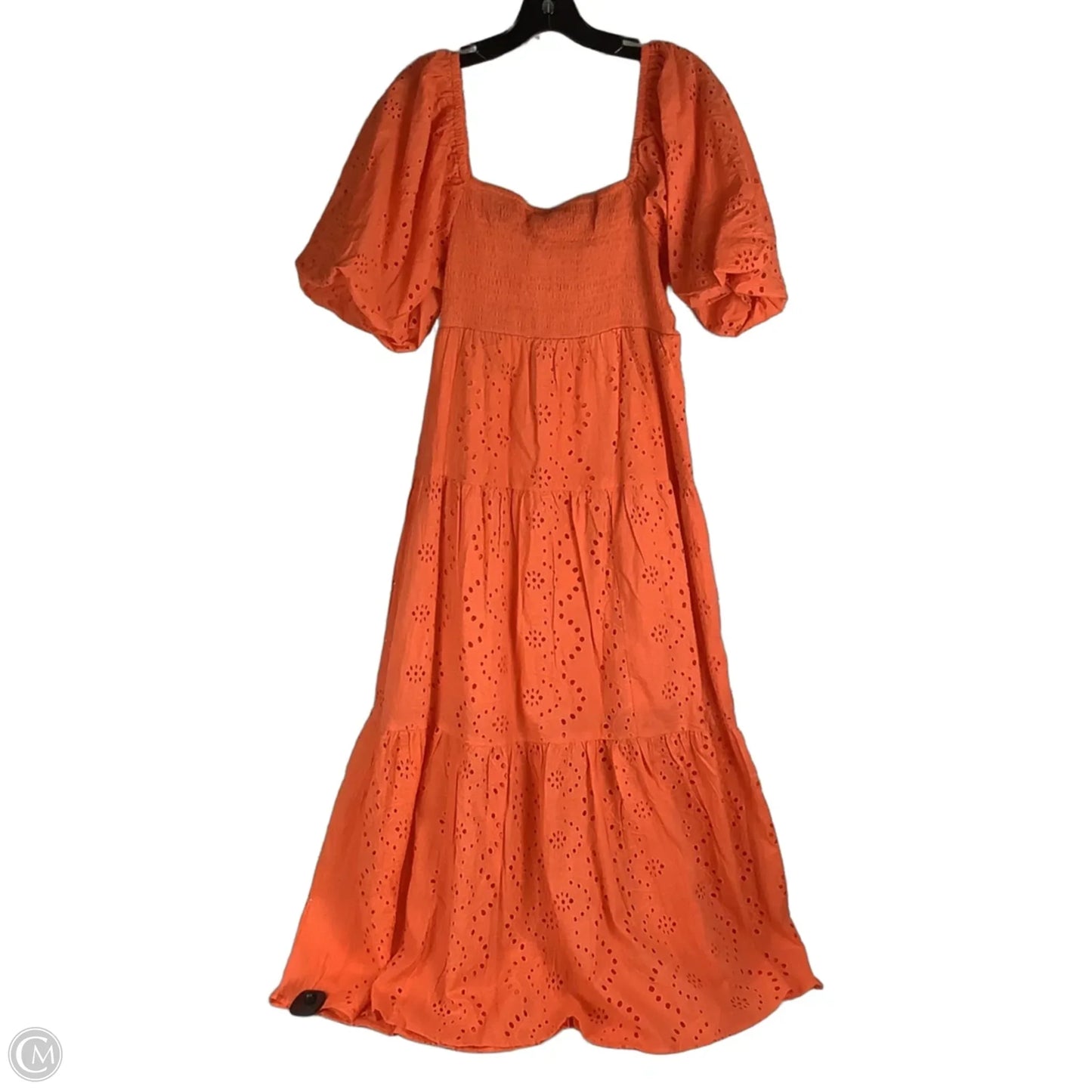Dress Casual Midi By Cmc In Orange, Size: M
