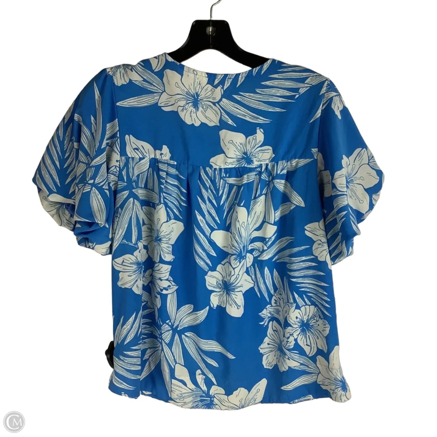 Top Short Sleeve By Jodifl In Blue & White, Size: M