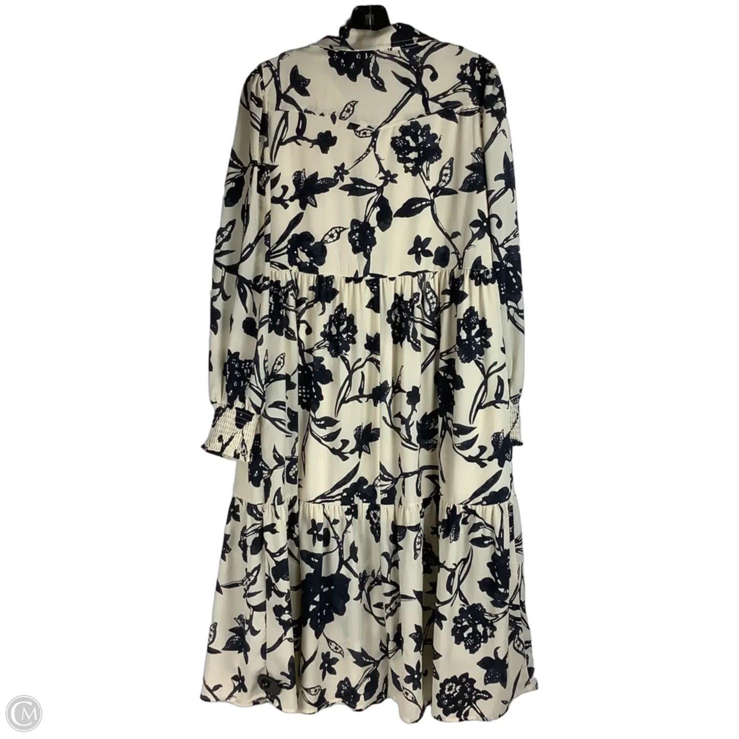 Dress Casual Midi By Jodifl In Blue & Cream, Size: S