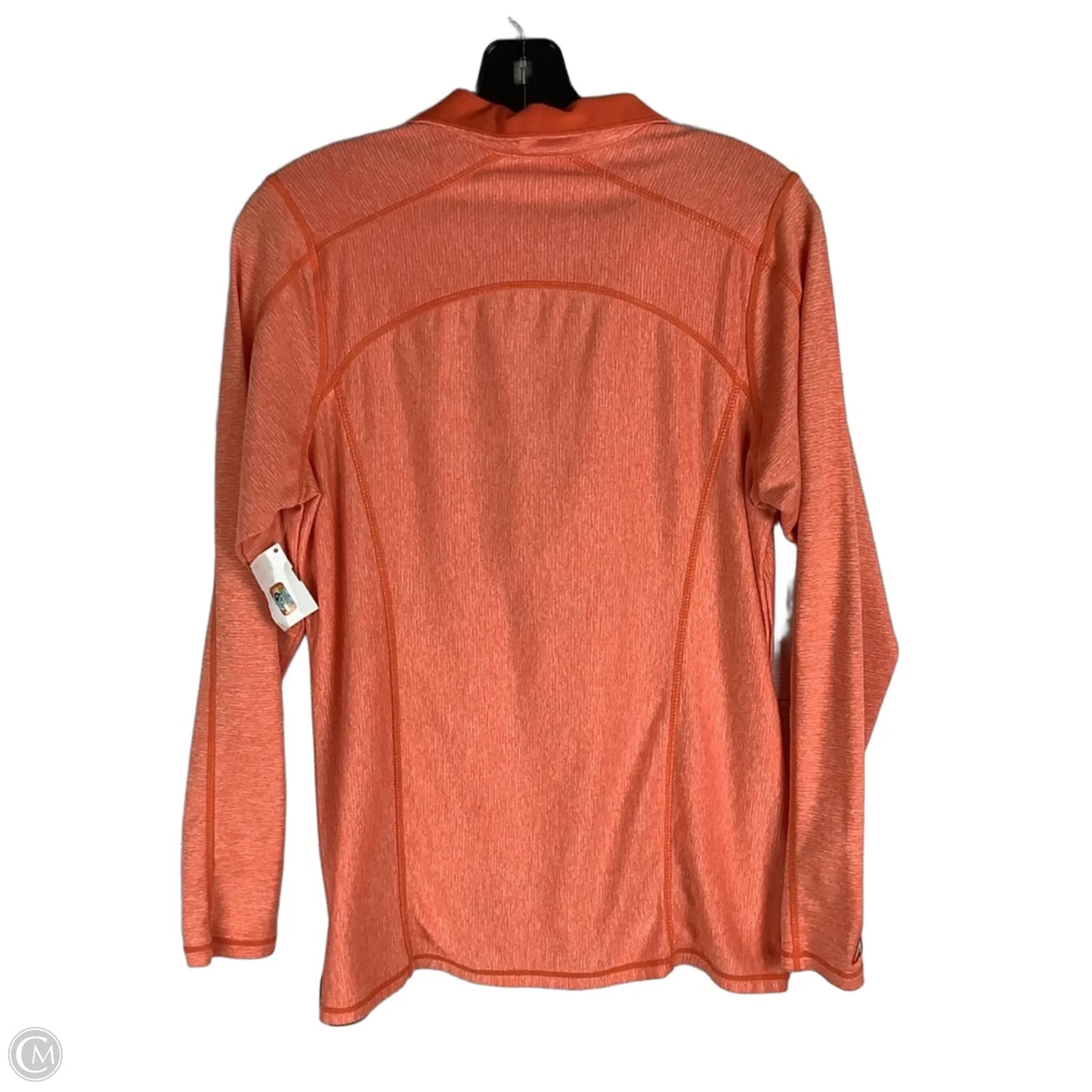 Athletic Top Long Sleeve Collar By Antigua In Orange Clemson, Size: M