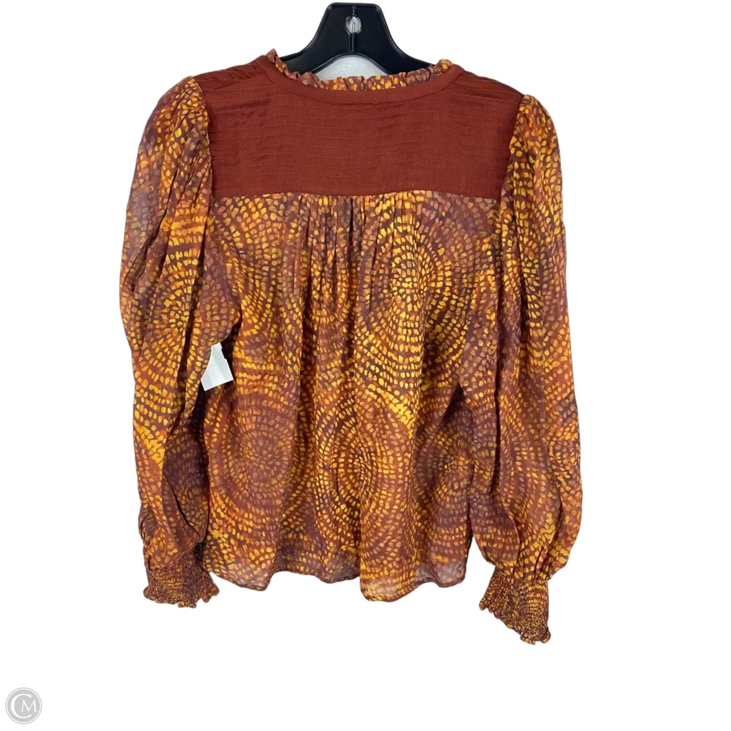 Top Long Sleeve By Cma In Orange & Red, Size: S