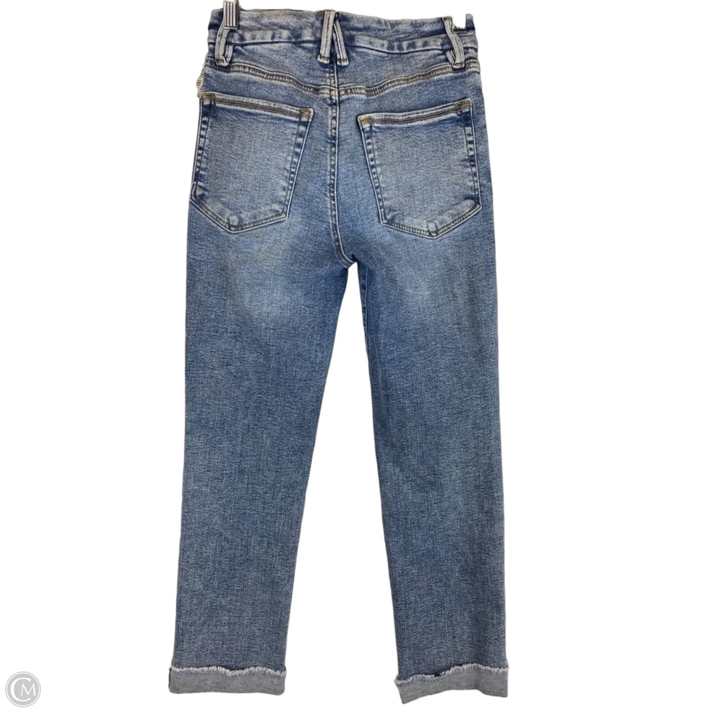 Jeans Straight By Good American In Blue Denim, Size: 4