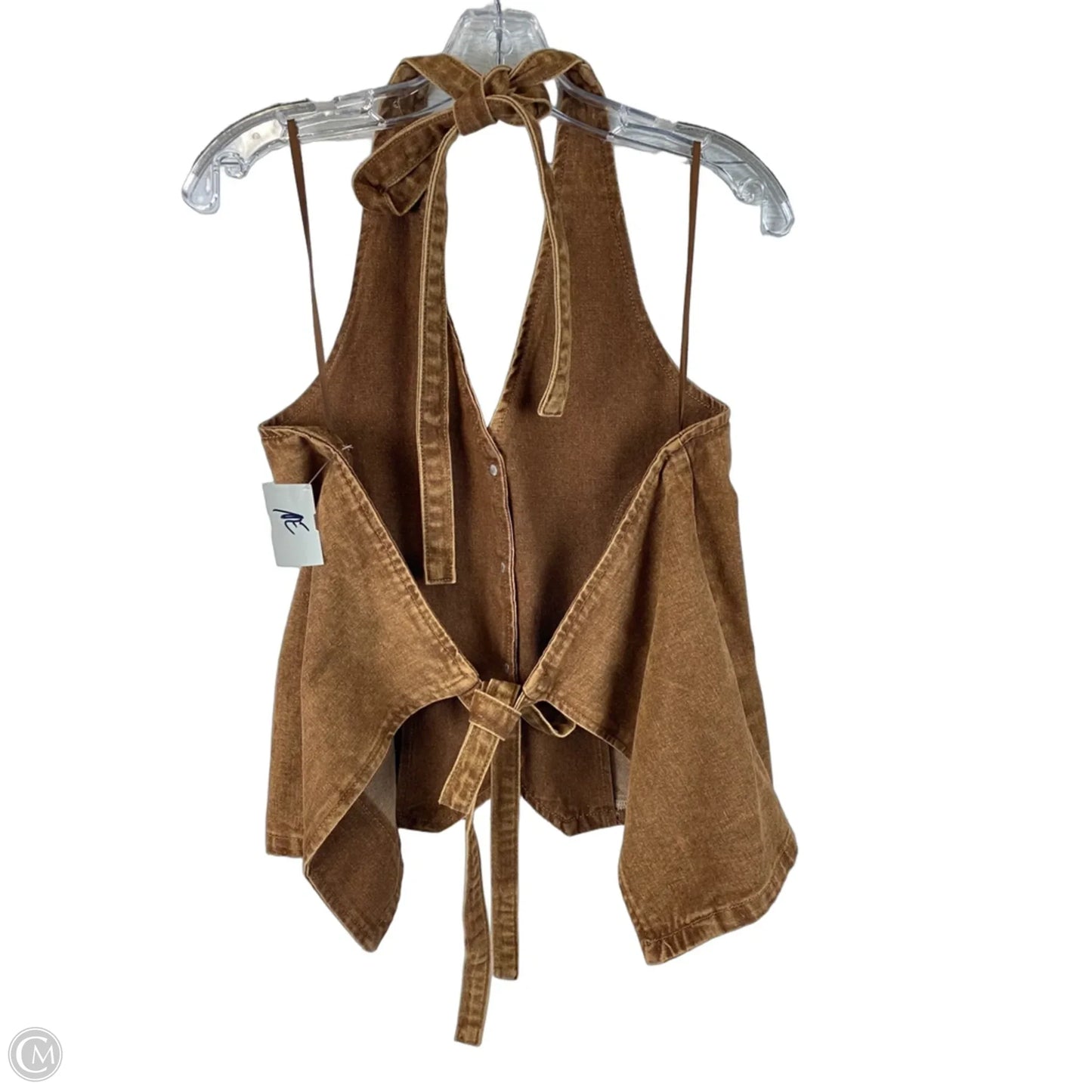 Top Sleeveless By Clothes Mentor In Brown, Size: S