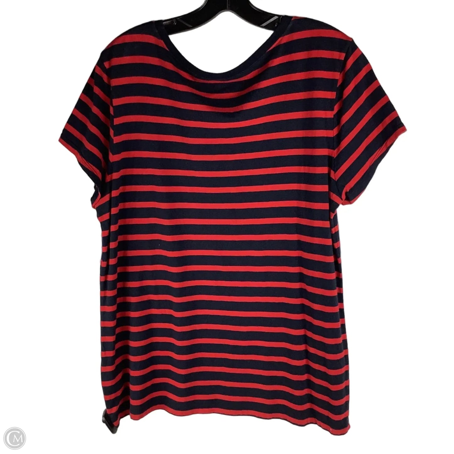 Top Short Sleeve Basic By Tommy Hilfiger In Striped Pattern, Size: Xl