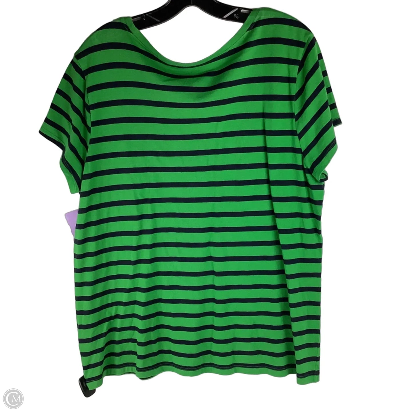 Top Short Sleeve Basic By Tommy Hilfiger In Blue & Green, Size: Xl