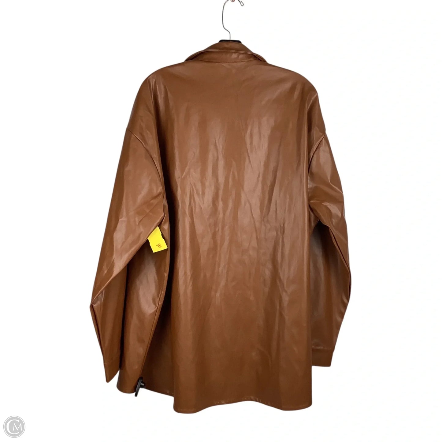 Jacket Shirt By Hyfve In Brown, Size: L