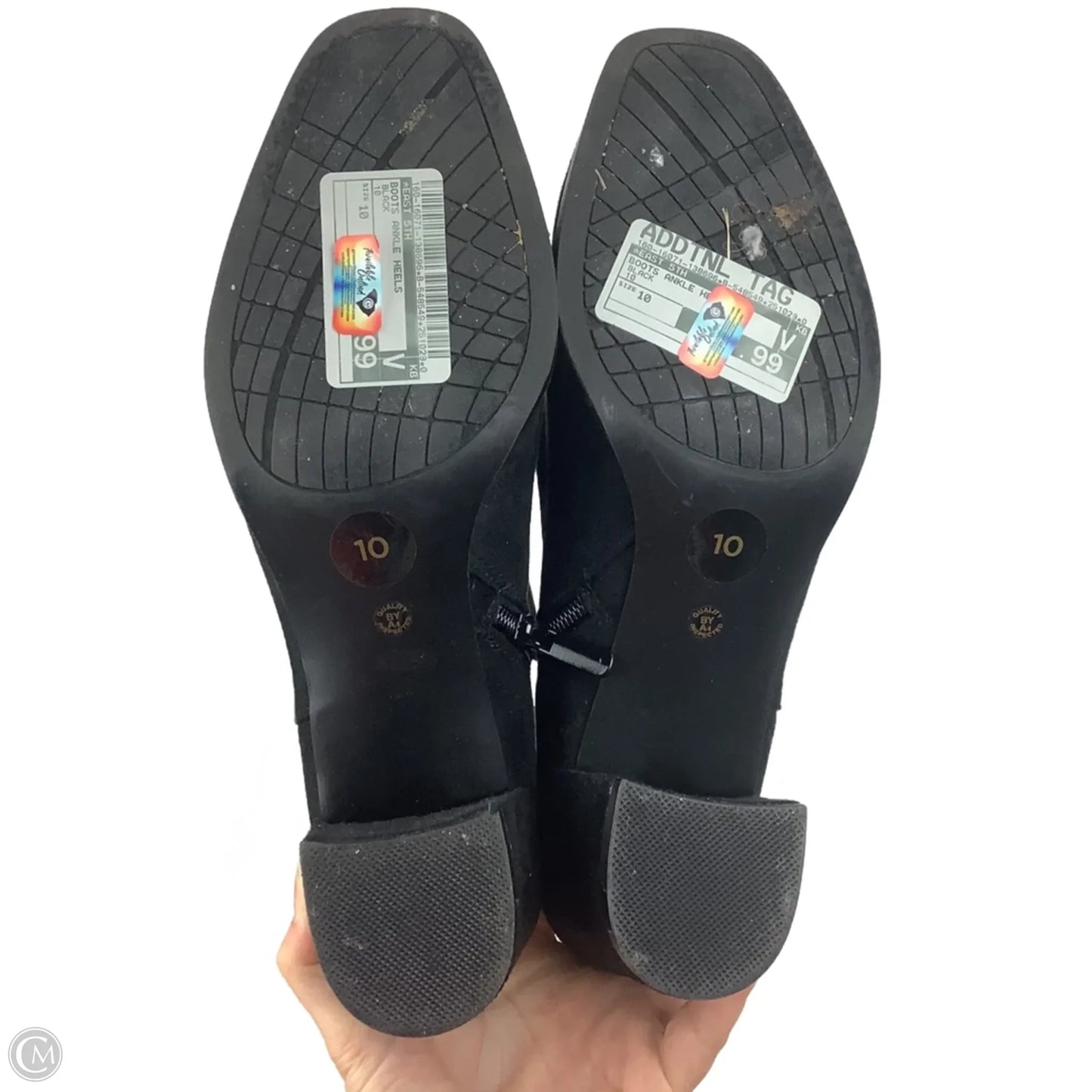 Boots Ankle Heels By East 5th In Black, Size: 10