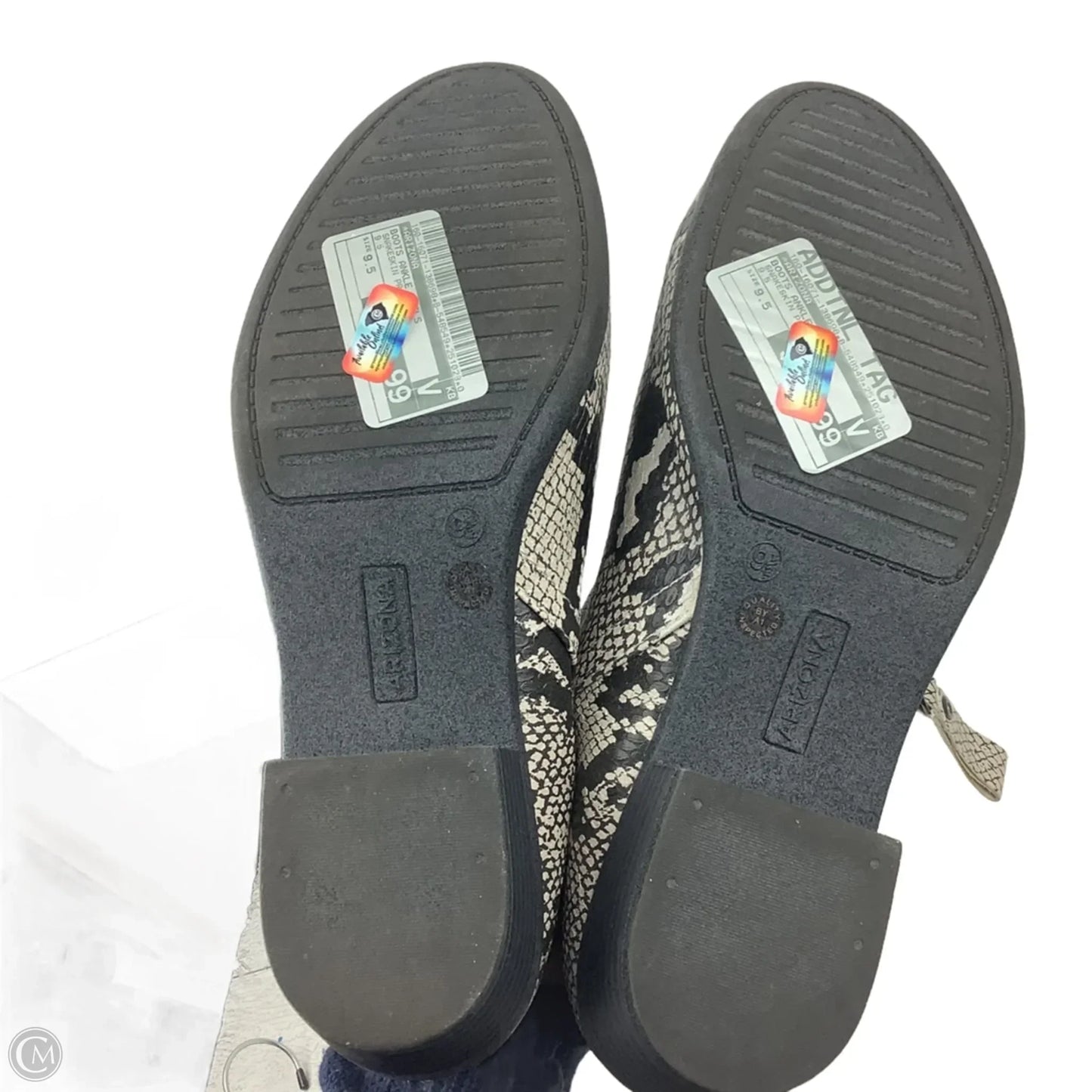 Boots Ankle Heels By Arizona In Snakeskin Print, Size: 9.5