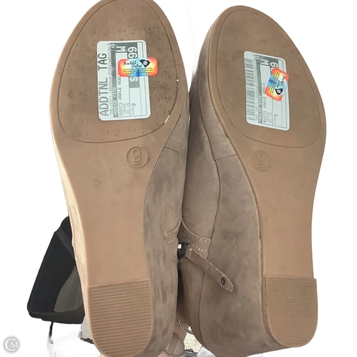 Boots Ankle Heels By Dolce Vita In Taupe, Size: 9