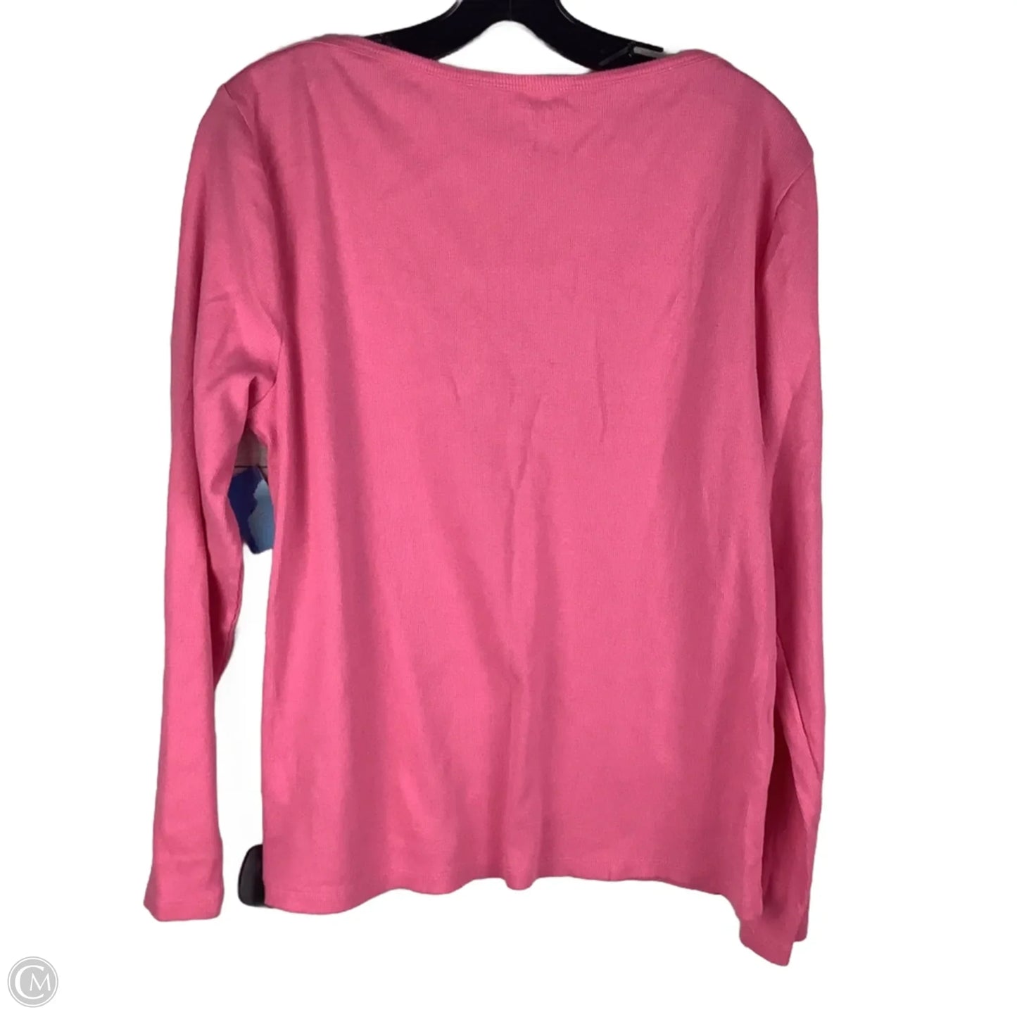 Top Long Sleeve Basic By Talbots In Pink, Size: Xl