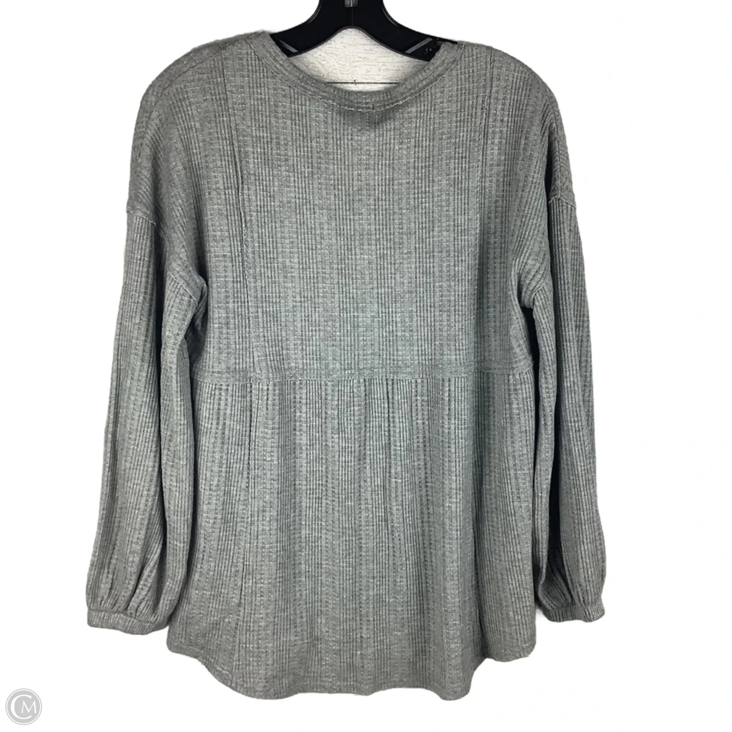 Top Long Sleeve By Wonderly In Grey, Size: S