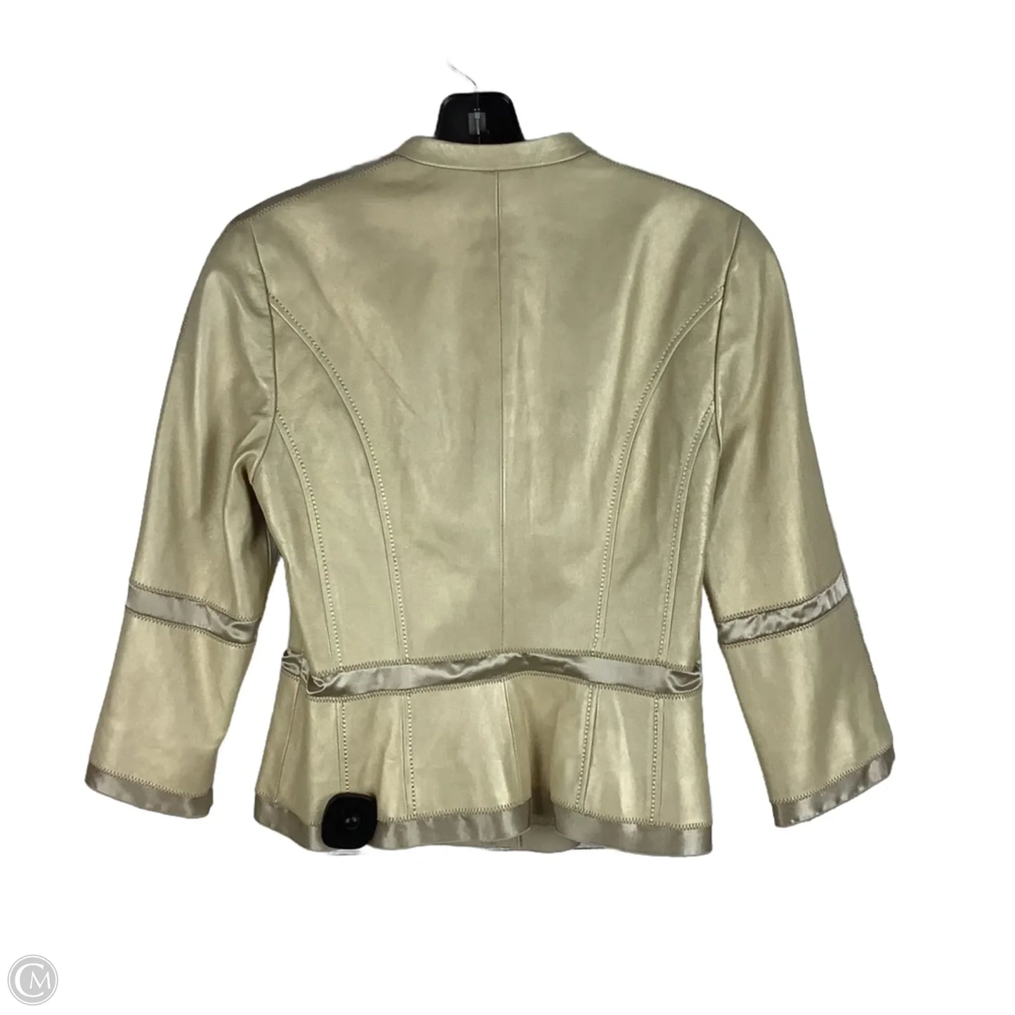 Jacket Leather By Worth Ny In Tan, Size: 4