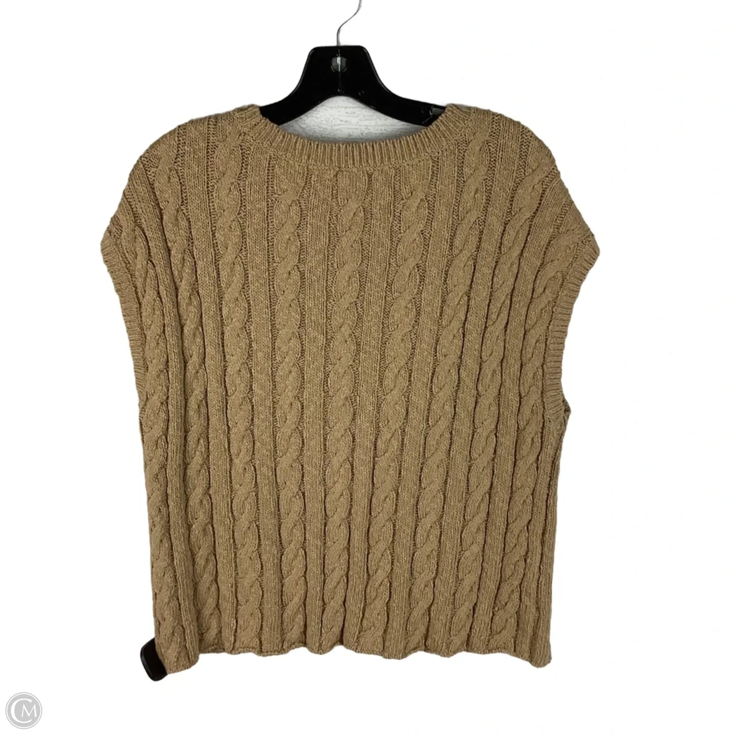 Sweater Short Sleeve By Lucky Brand In Tan, Size: M