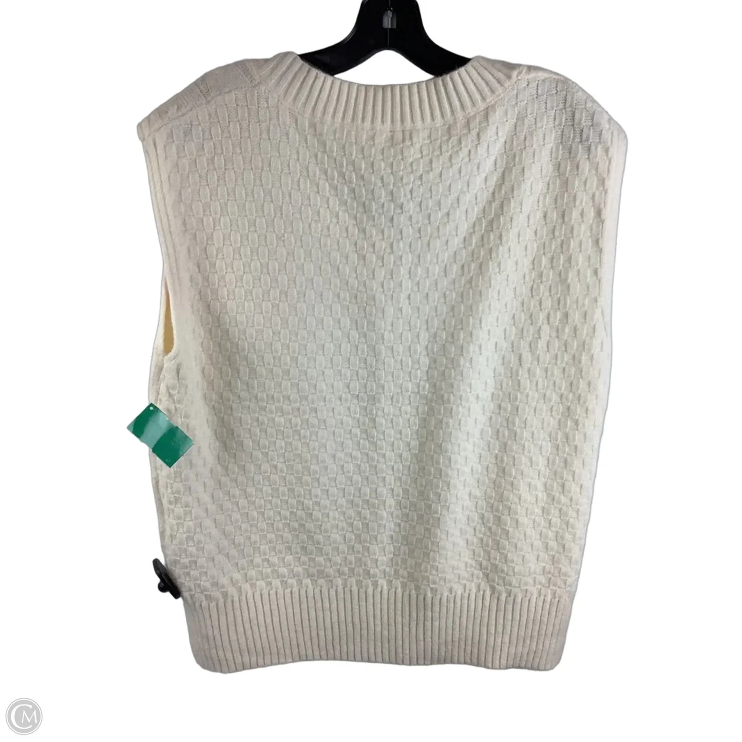 Sweater Short Sleeve By Miracle In Cream, Size: S