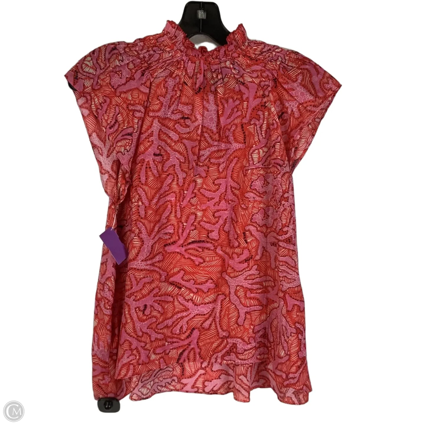 Top Short Sleeve By Cma In Pink & Red, Size: Xs