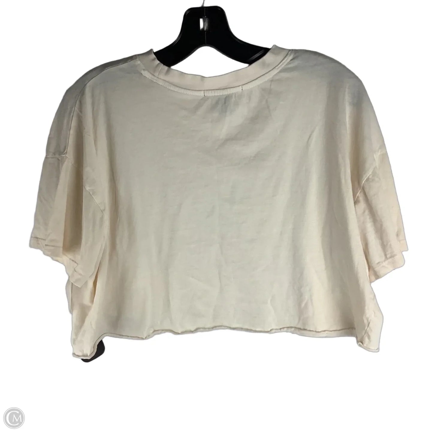 Top Short Sleeve Basic By Forever 21 In Cream, Size: M