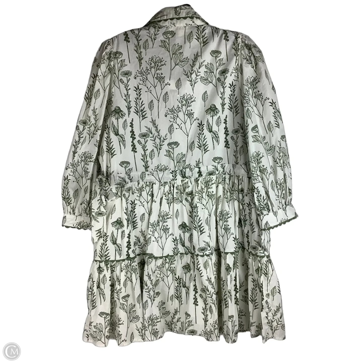 Dress Party Short By Entro In Green & White, Size: L