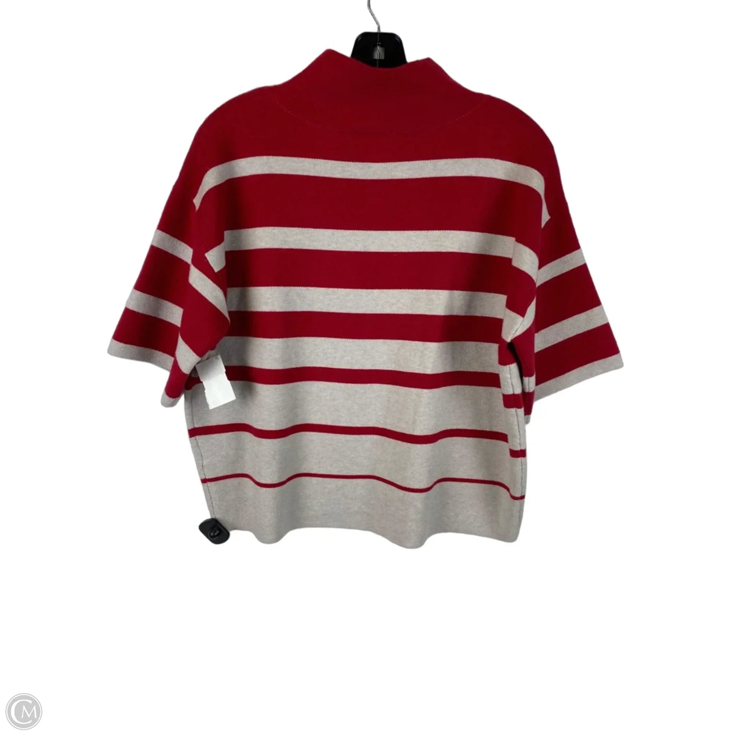 Sweater Short Sleeve By Maeve In Red & Silver, Size: Xs