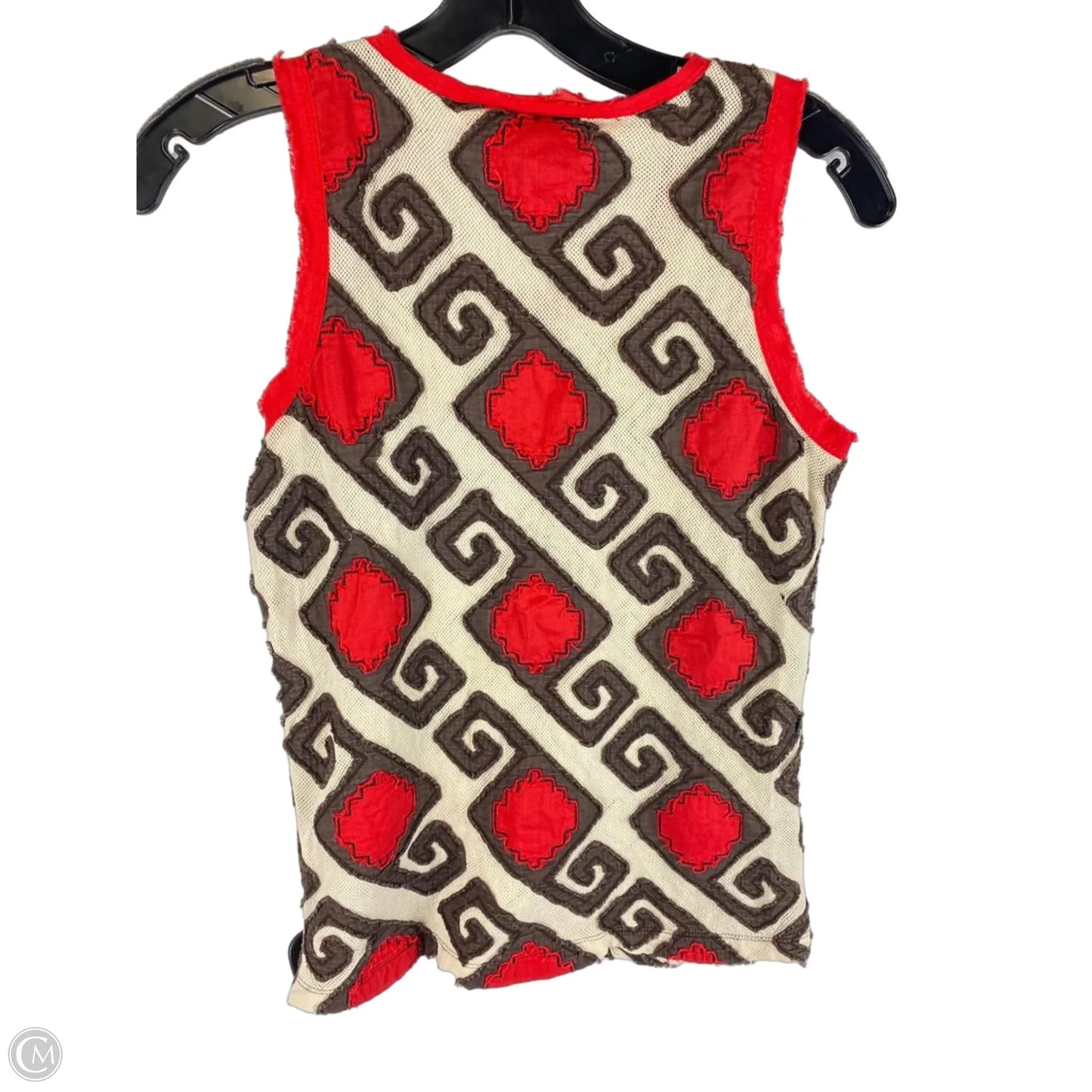 Top Sleeveless Designer By Tory Burch In Brown & Red, Size: Xs