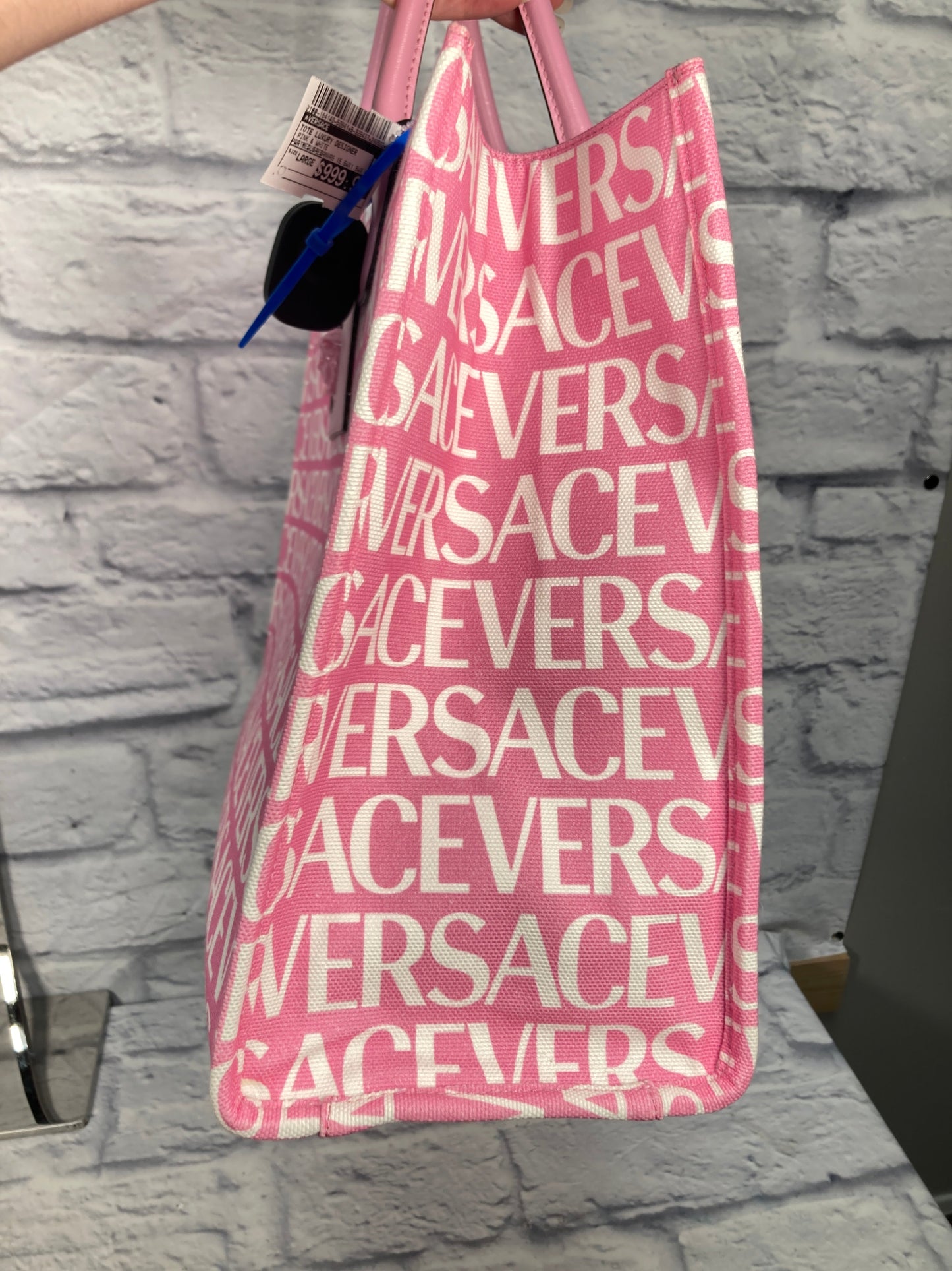 Tote Luxury Designer By Versace  Size: Large