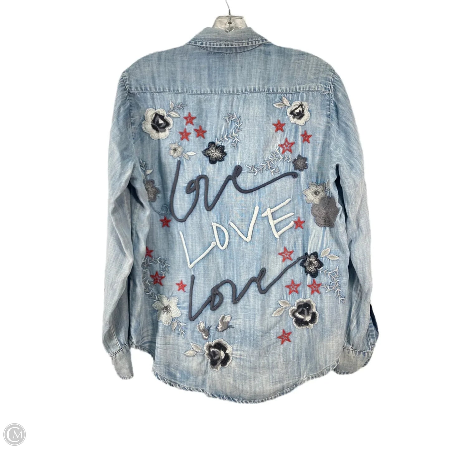 Top Long Sleeve By Clothes Mentor In Blue & Red & White, Size: Xs