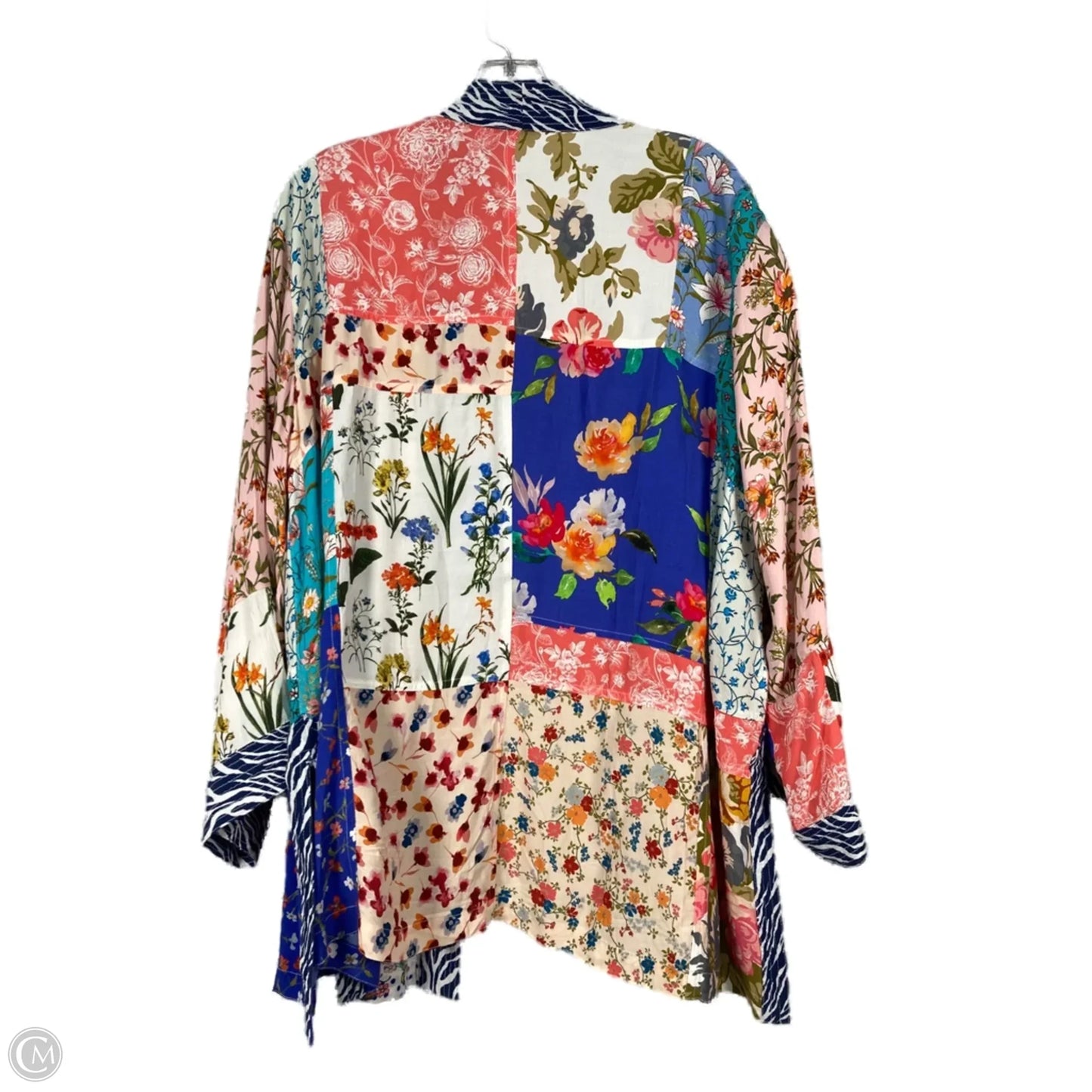 Kimono By John Mark In Blue & Pink, Size: 1x