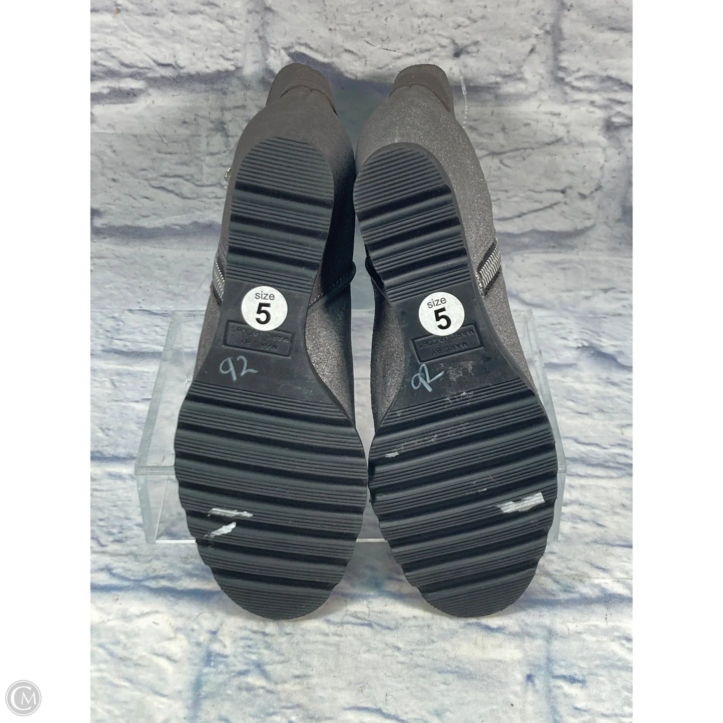 Boots Designer By Marc By Marc Jacobs In Silver, Size: 5