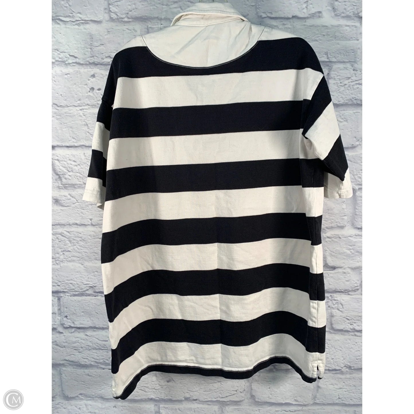 Tunic Short Sleeve By Daily Practice By Anthropologie In Black & Cream, Size: Xs