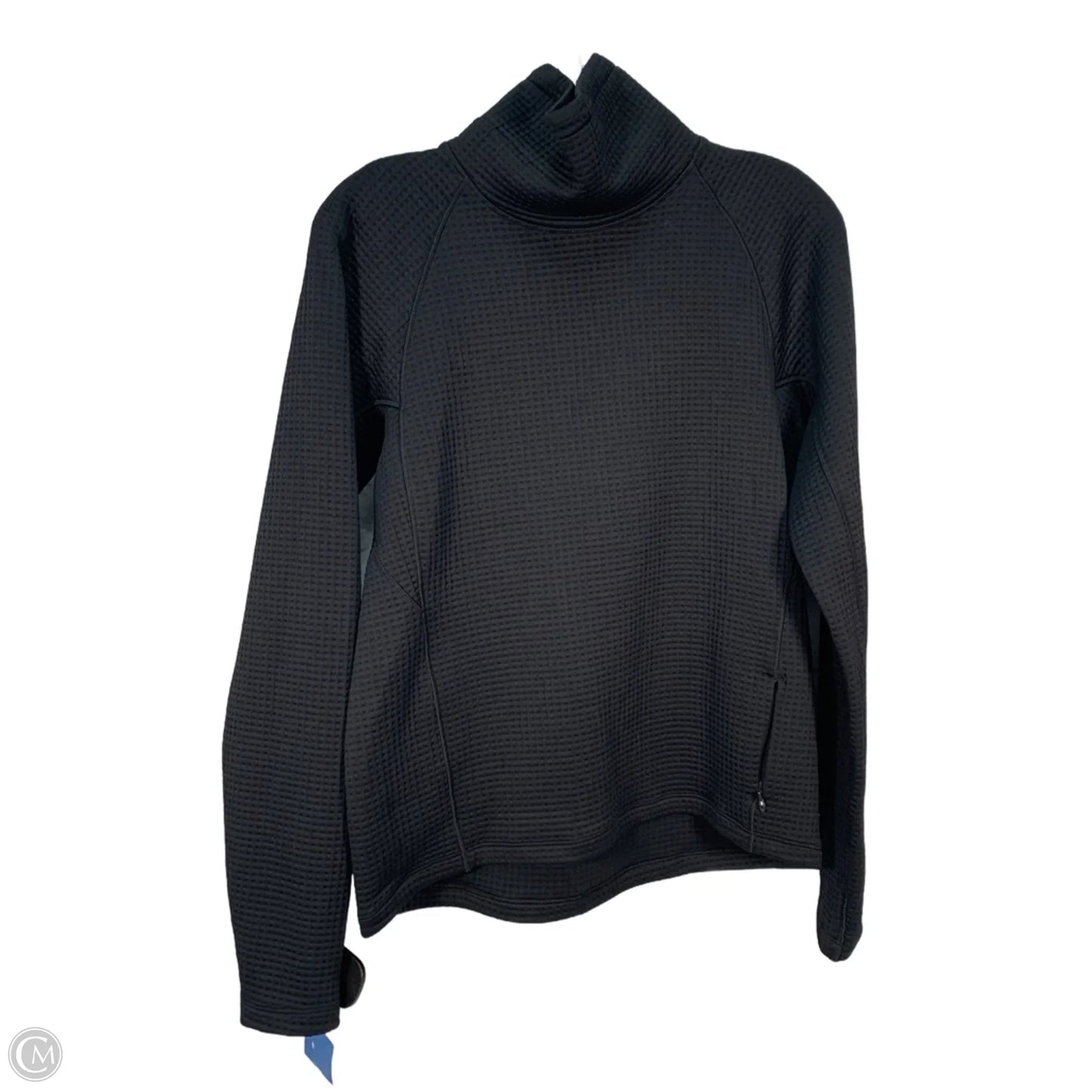 Athletic Top Long Sleeve Collar By Lululemon In Black, Size: S