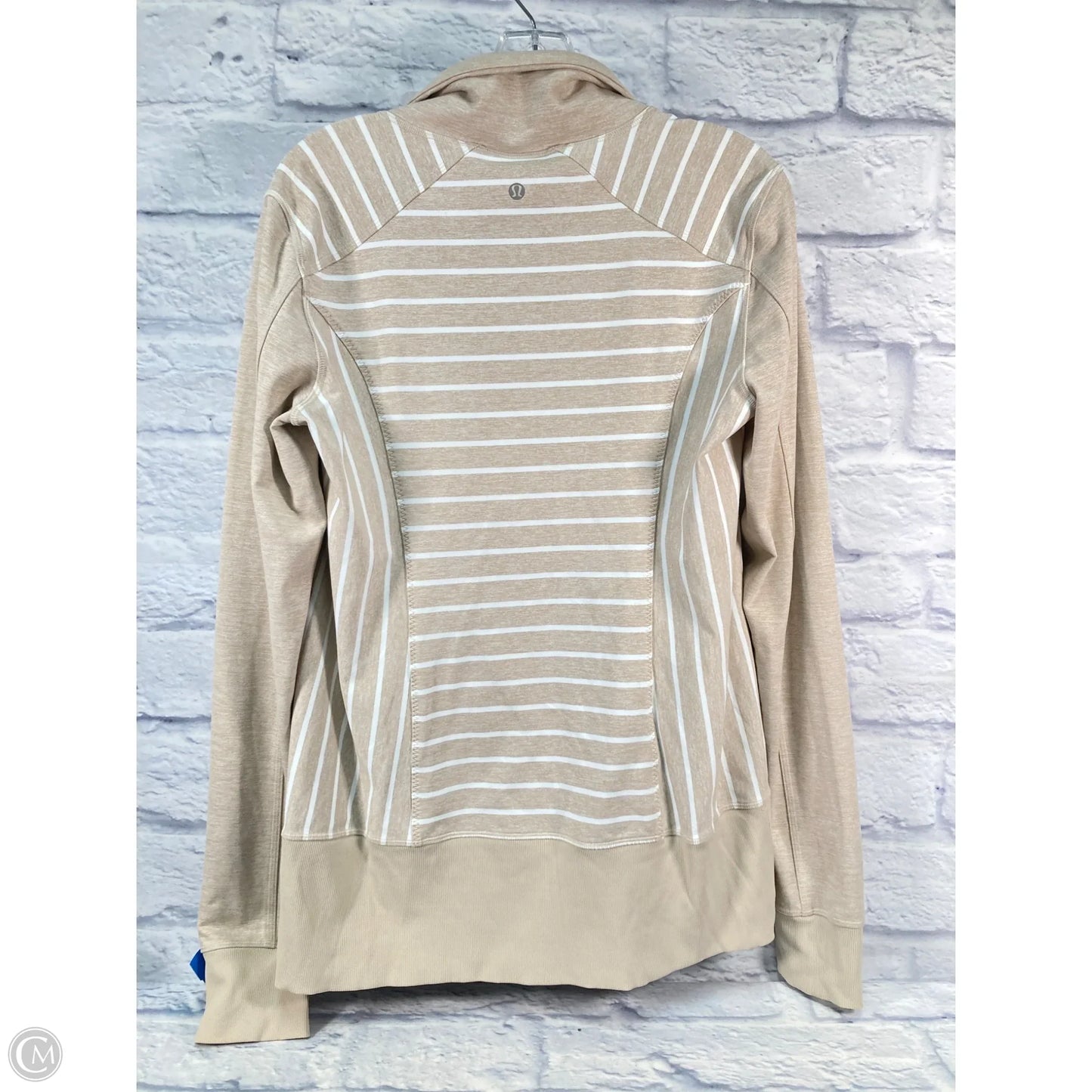 Athletic Jacket By Lululemon In Tan, Size: L