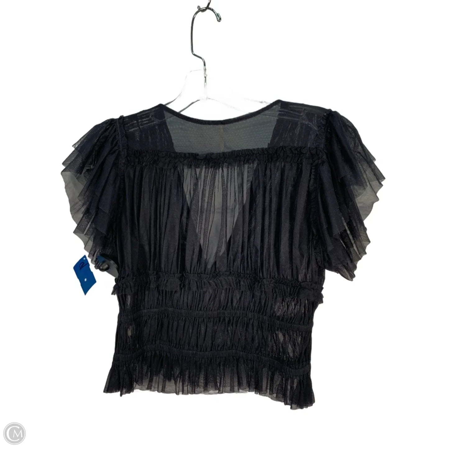 Top Short Sleeve By Free People In Black, Size: M