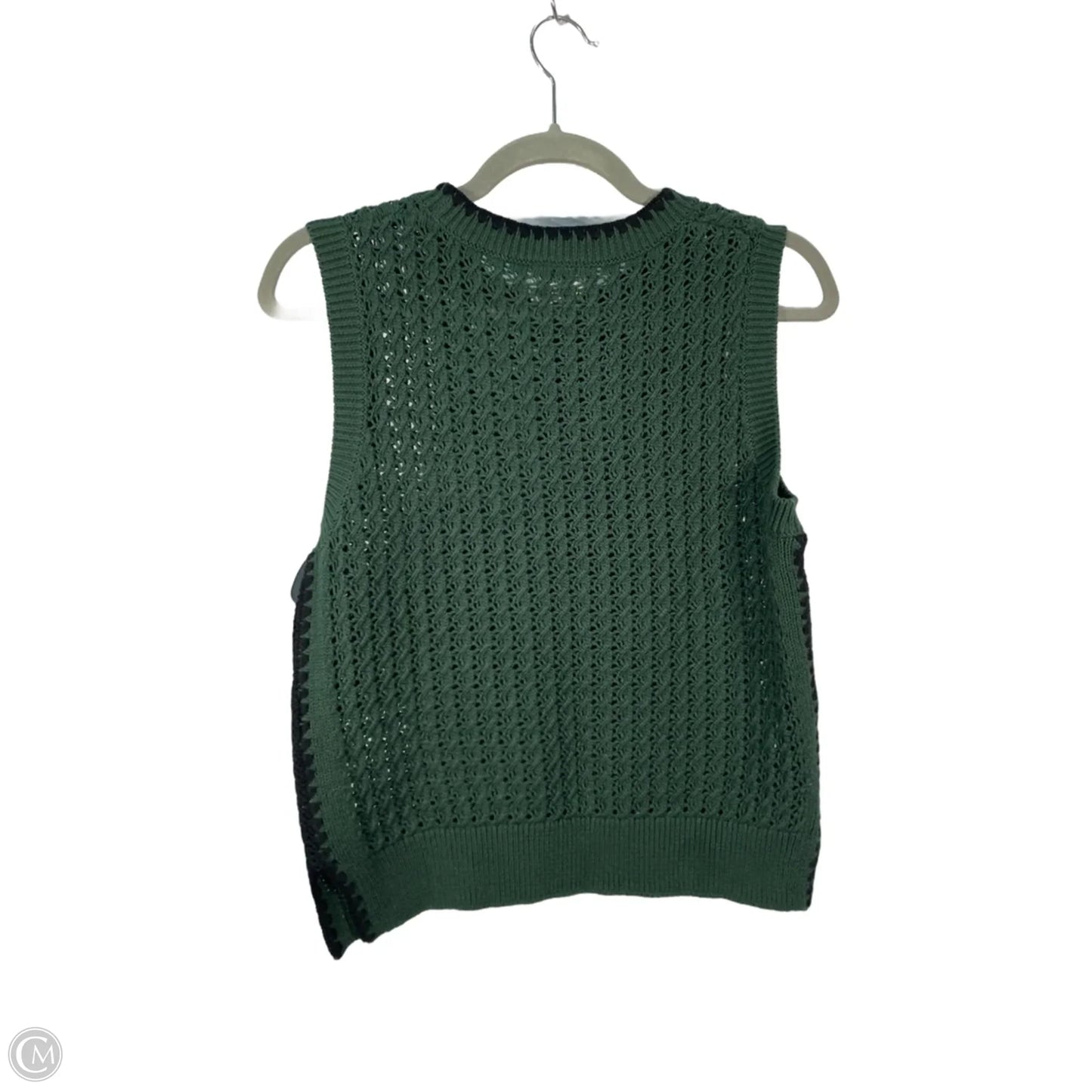 Vest Sweater By Varley In Black & Green, Size: Xs