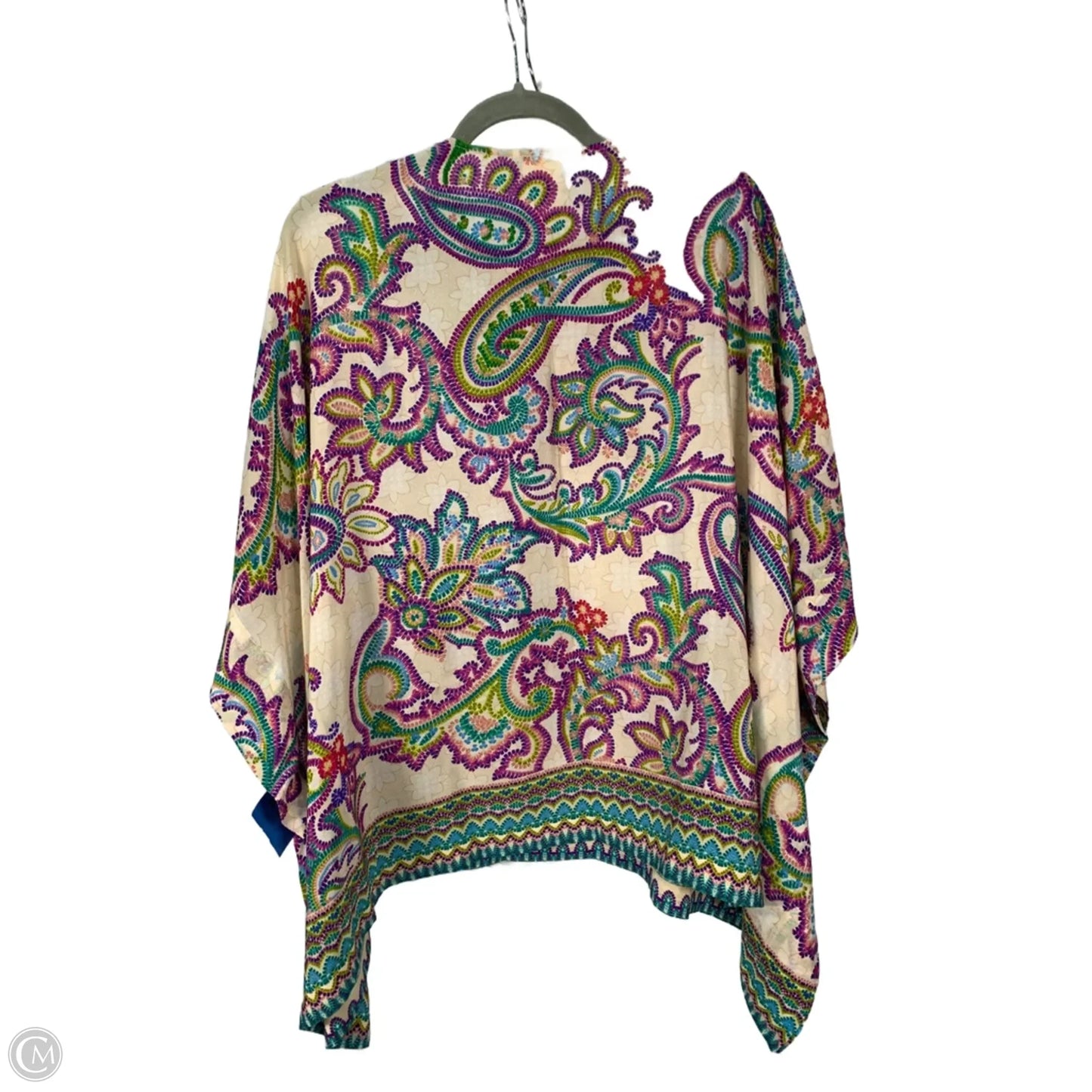 Kimono By Johnny Was In Cream & Purple, Size: M