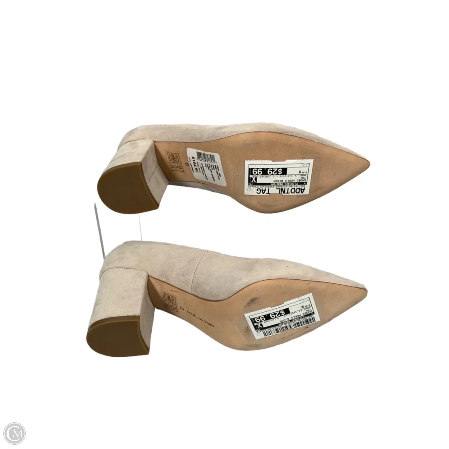 Shoes Heels Block By Clothes Mentor In Tan, Size: 9
