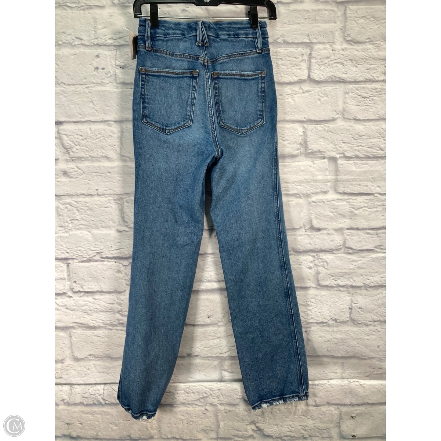 Jeans Straight By Good American In Blue Denim, Size: 0