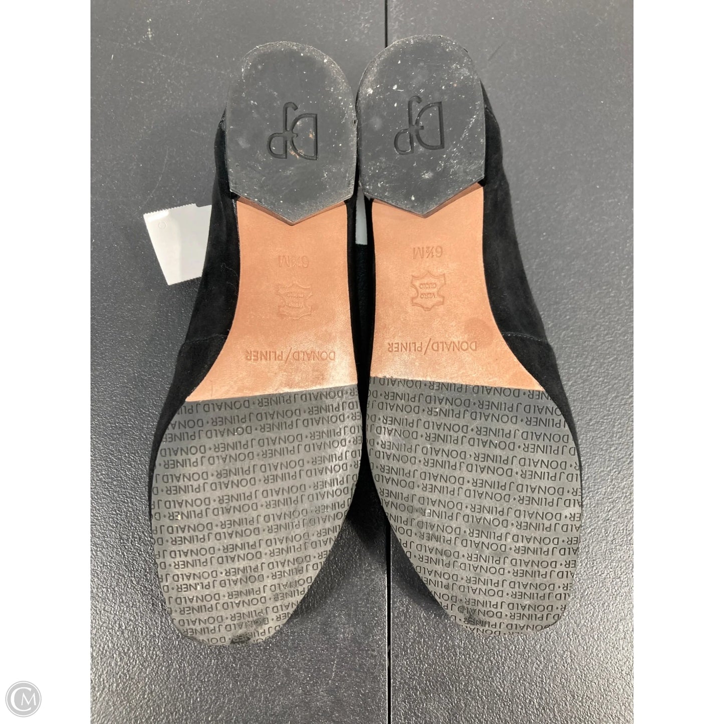 Shoes Flats By Donald Pliner In Black & Silver, Size: 6.5