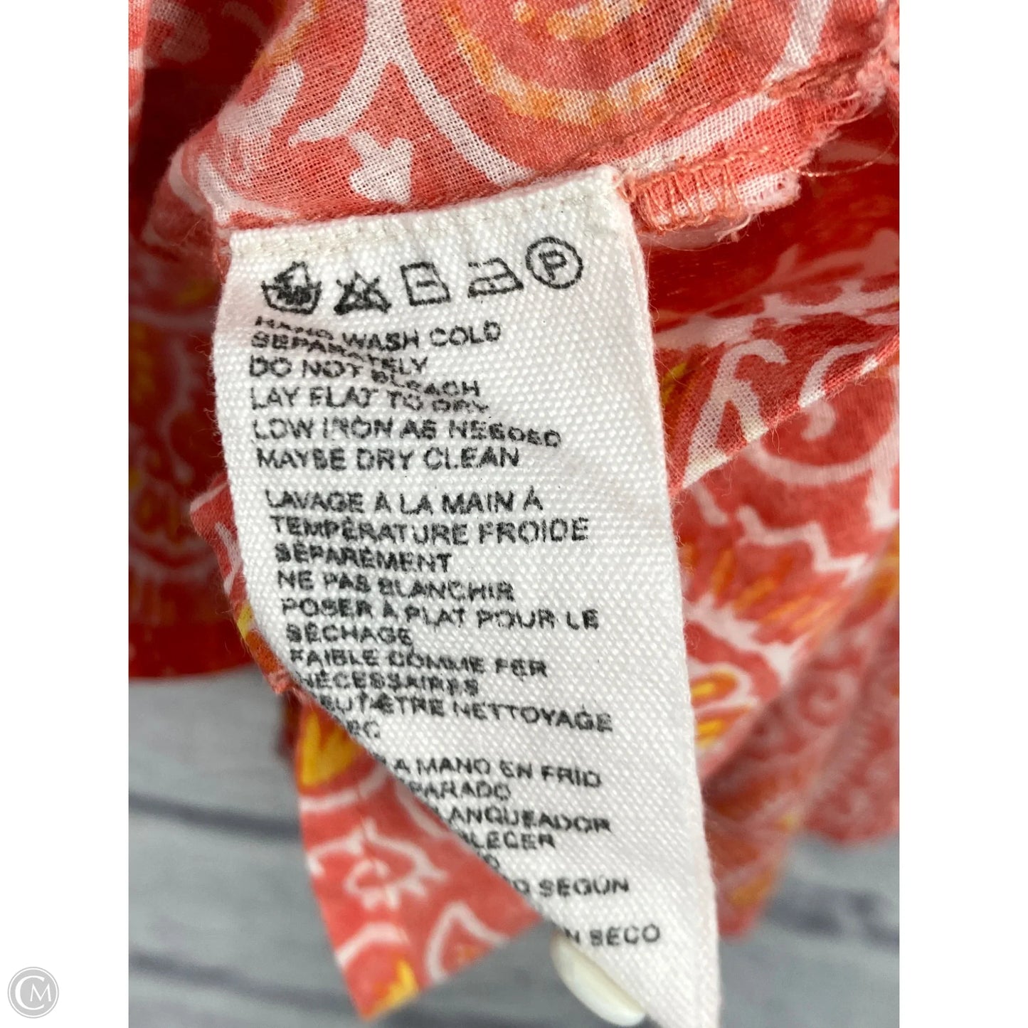 Top Short Sleeve By Cleobella In Orange, Size: S