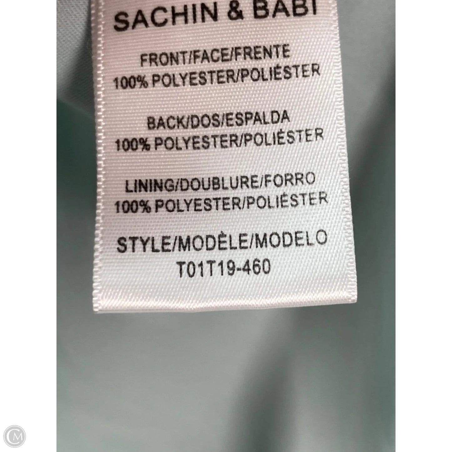 Blouse Sleeveless By Sachin & Babi In Blue & Silver, Size: L