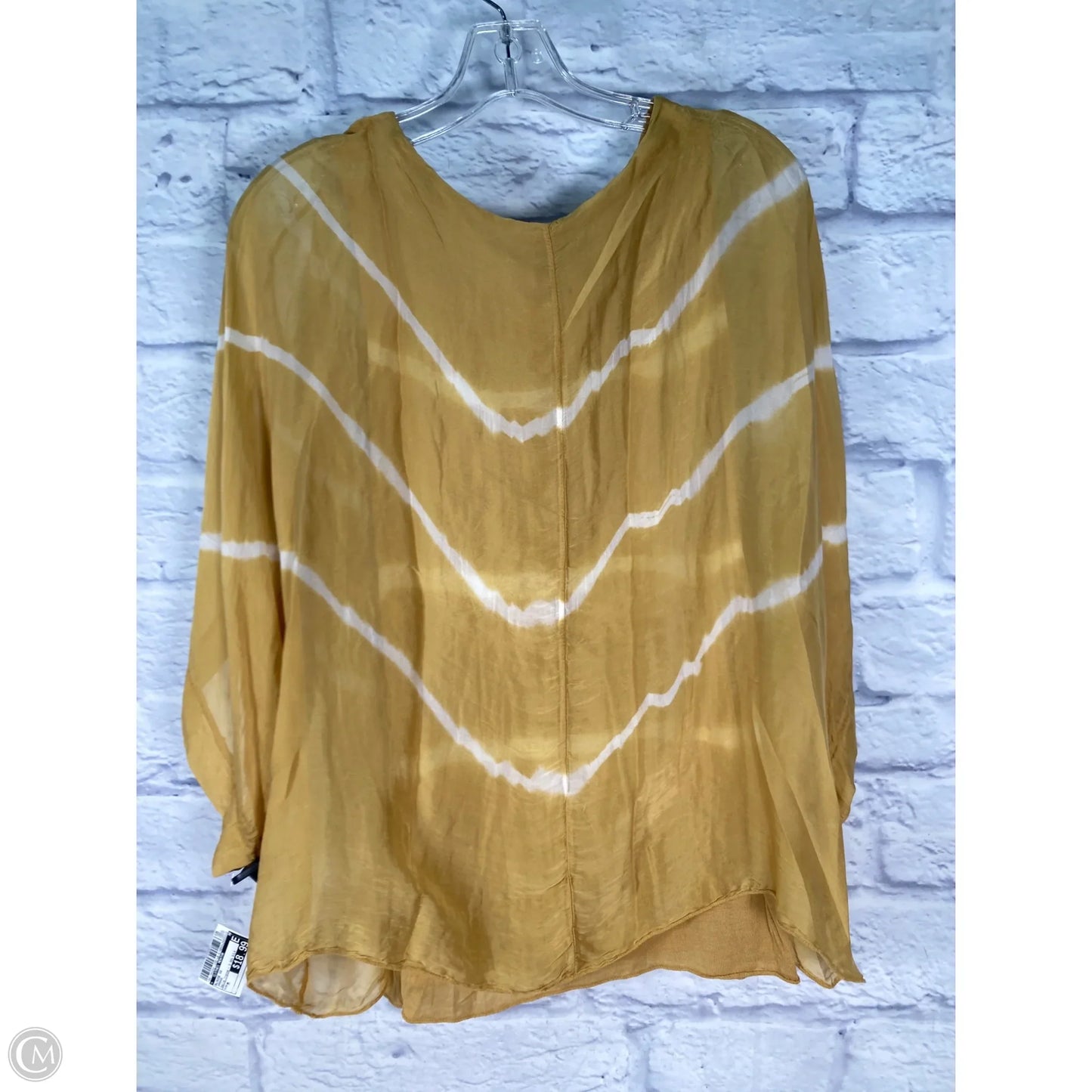 Blouse Short Sleeve By Clothes Mentor In Orange, Size: M